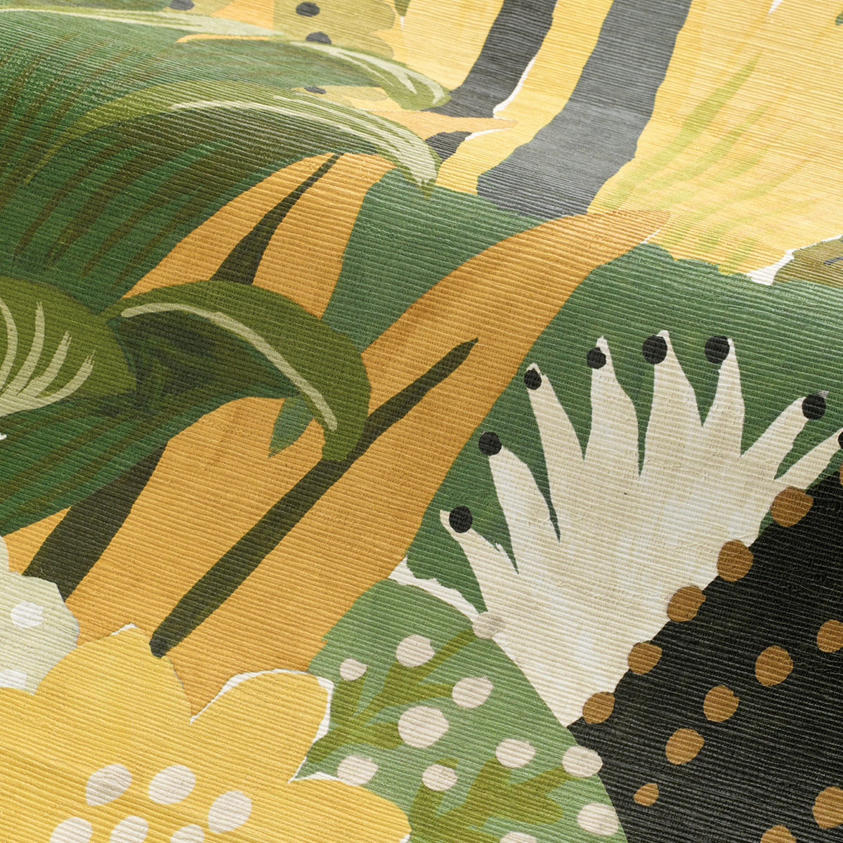 Papier peint Panoramique Forêt Tropicale Kandy vert kaki - Golfe du Bengale de Casamance AMBV | Réf. CAS-75983262