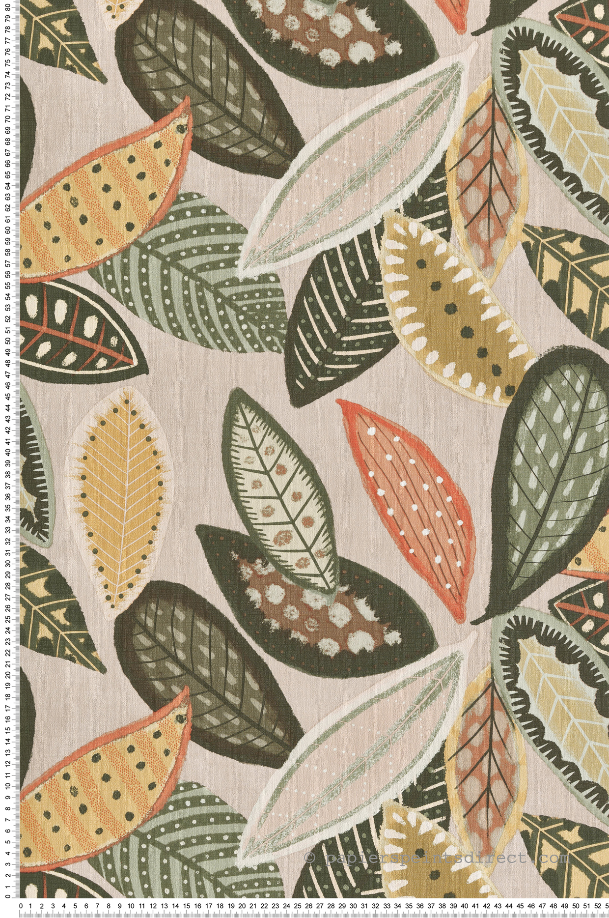 Papier peint Peinture Automne Feuillage beige vert - Dolce Vita de Lutèce | Réf. LTC-11230807