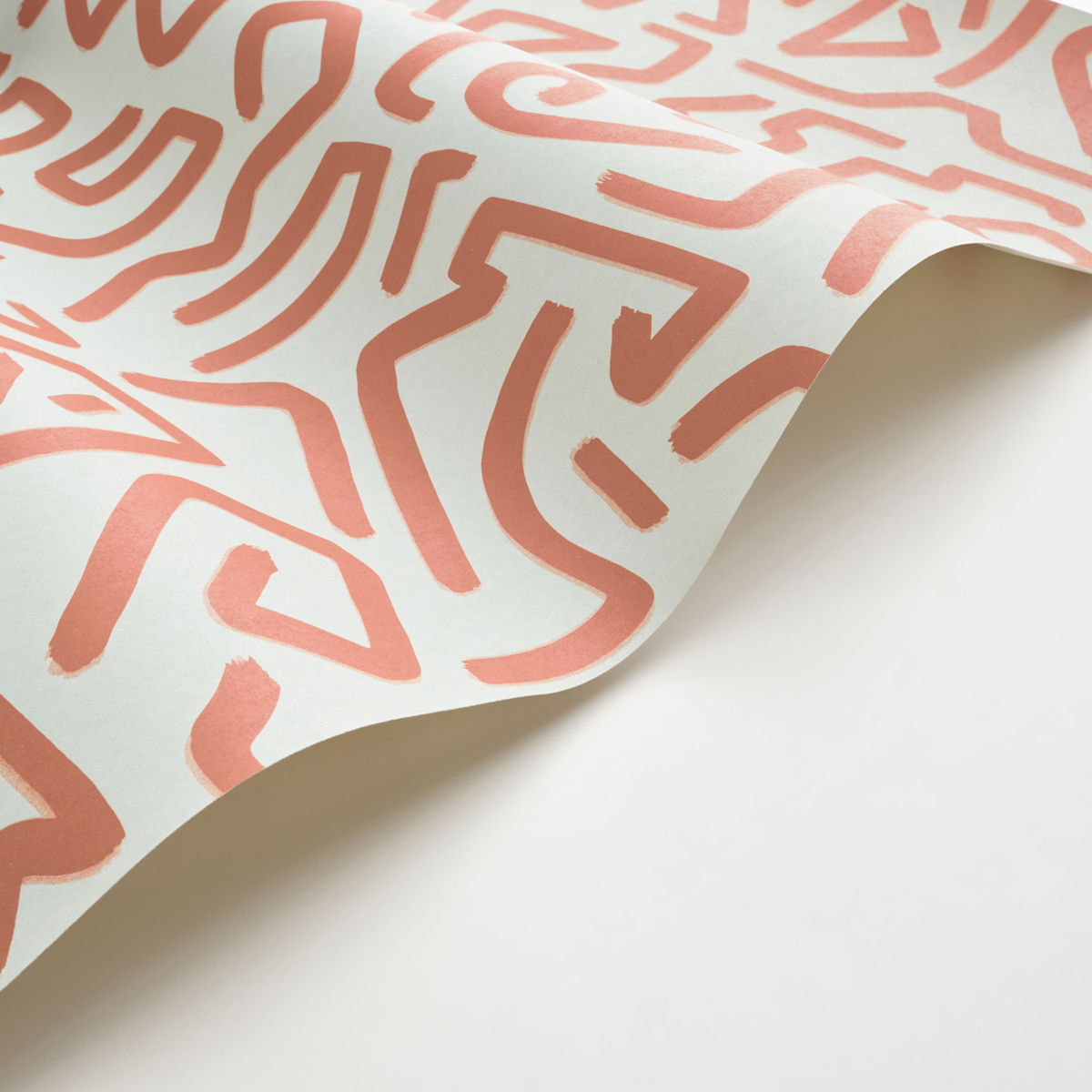 Papier peint Tracés Abstraits Symbol amande rouille - Milano Sixties de Casadéco AMB3| Réf. MISI89357337