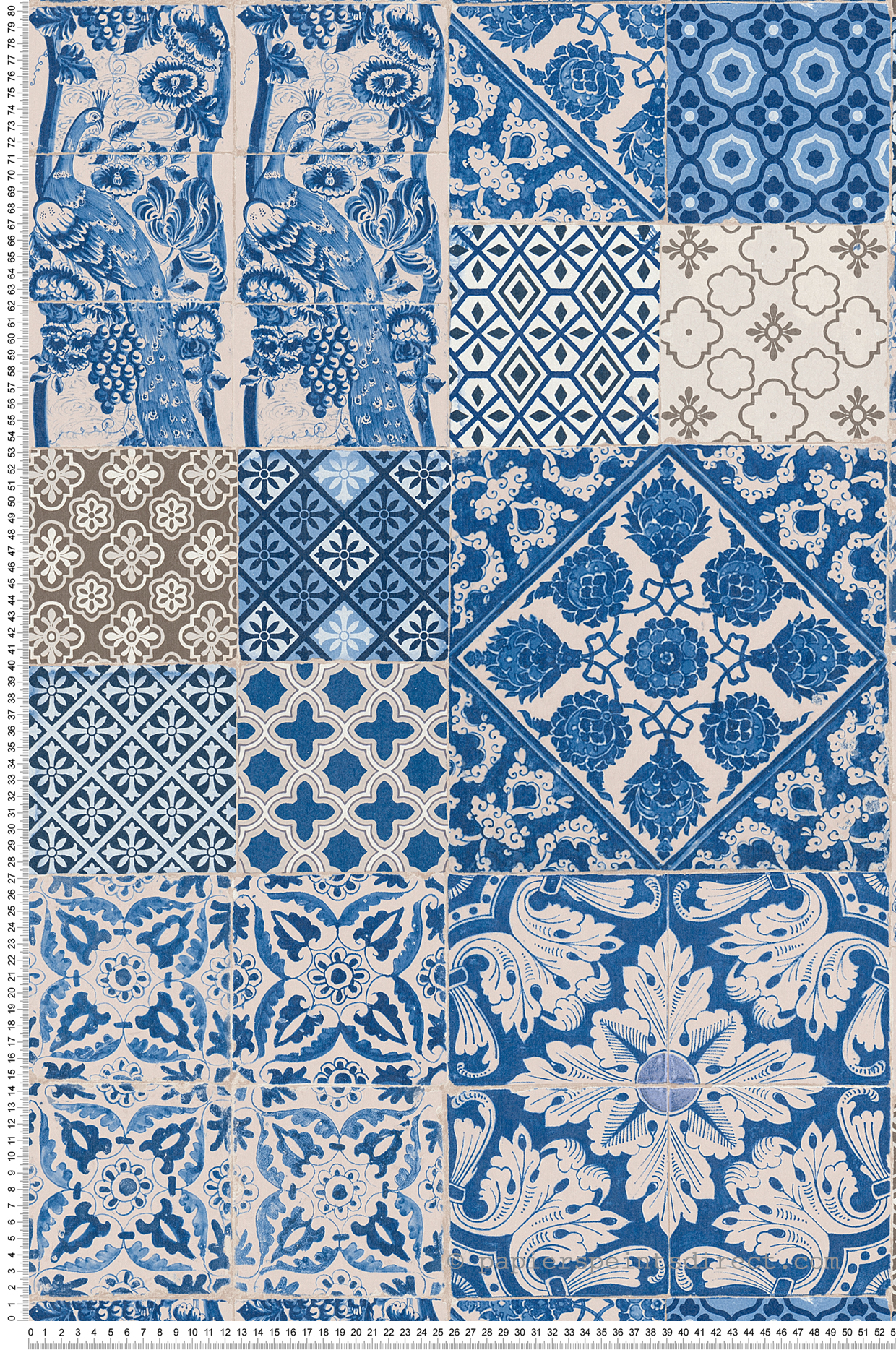 Papier peint Carreaux de ciment bleu - Metropolitan Stories d'AS Création | Réf. SP14675