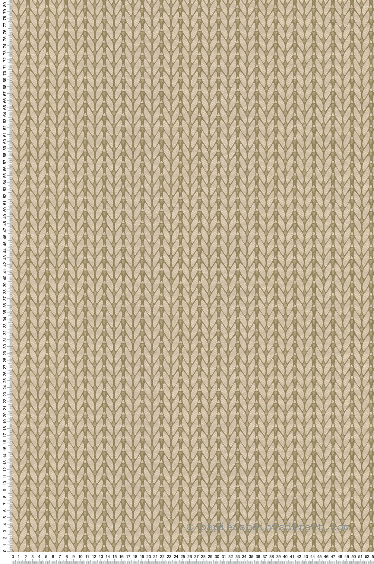 Papier peint Tricot Maille beige bronze - Bensimon 3 de Lutèce | Réf. LTC-51241707