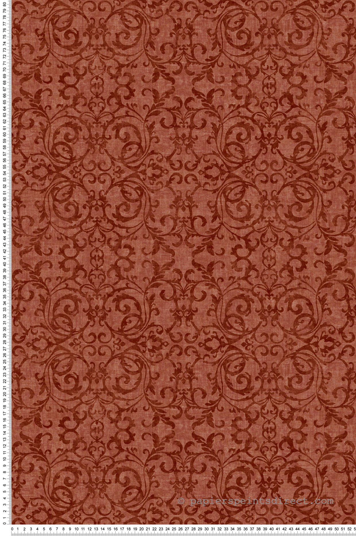 Papier peint Baroque Belvèdere rouge - Vienne de Casadéco | Réf. VIEN87518503