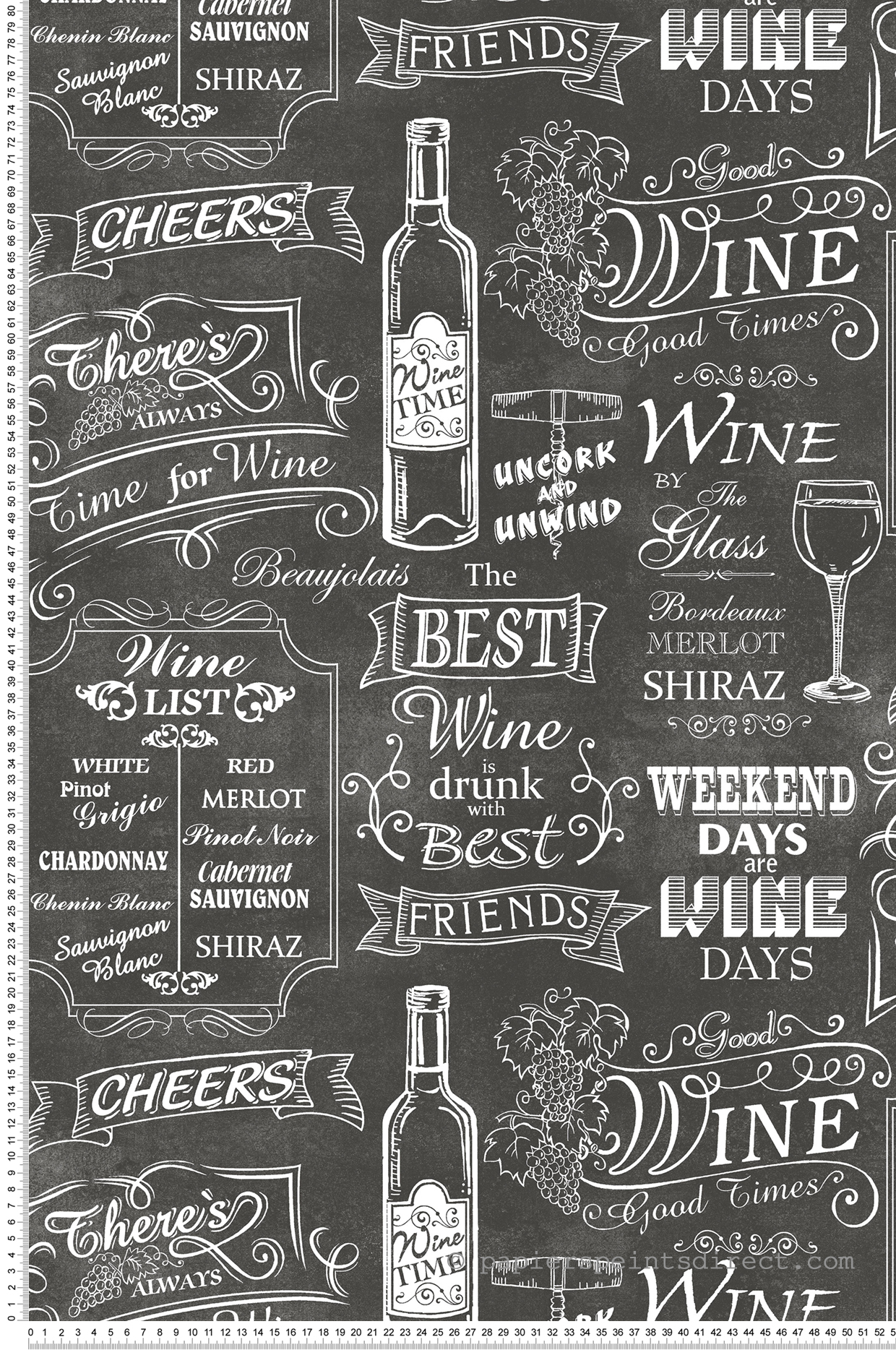 Papier peint Ardoise des Vins noir - Style Cuisine 3 de Lutèce | Réf. LTC-CK36631