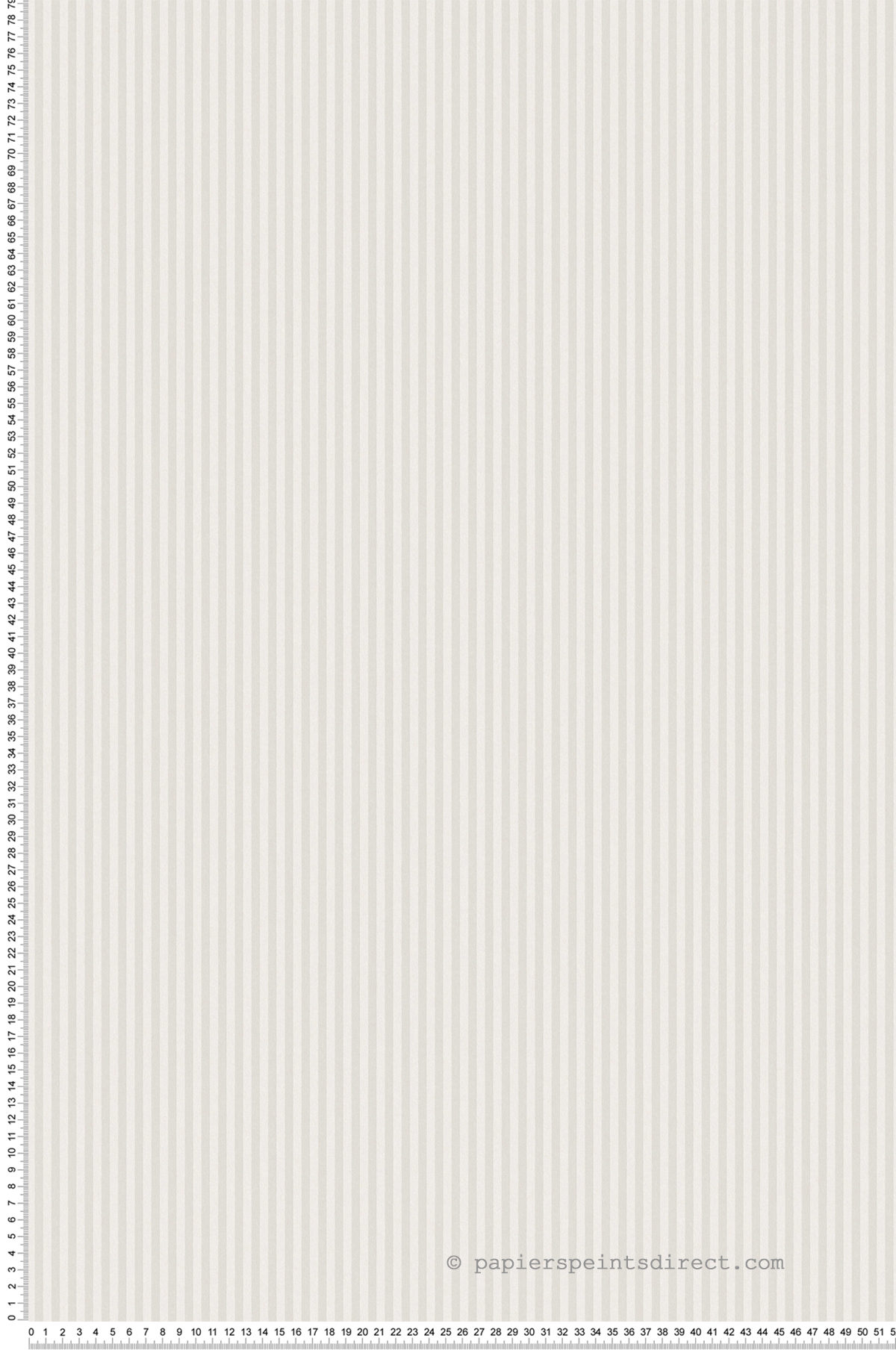 Papier peint Rayure Ticking Stripe gris - Beaux Arts de Lutèce | Réf. LTC-M1847