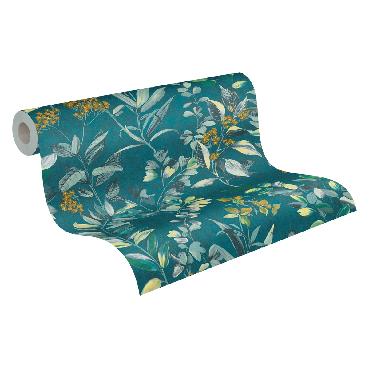 Papier peint Végétation Fleur bleu canard - Arcade d'Architects Paper AMB4 | Réf. 39171-3