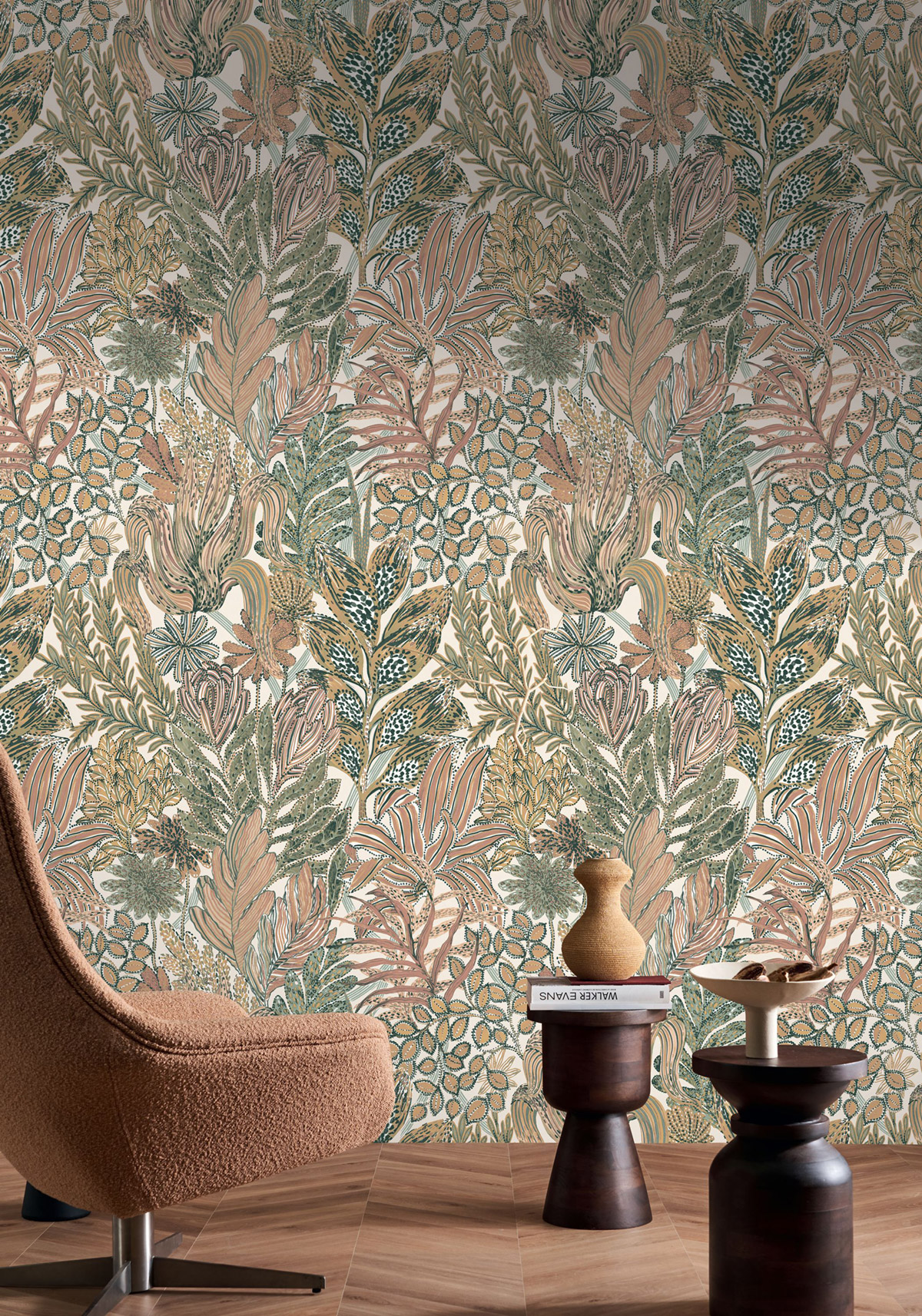 Papier peint Jungle Borromée blush - Jardin Félicia de Casamance | Réf. CAS-A74320630