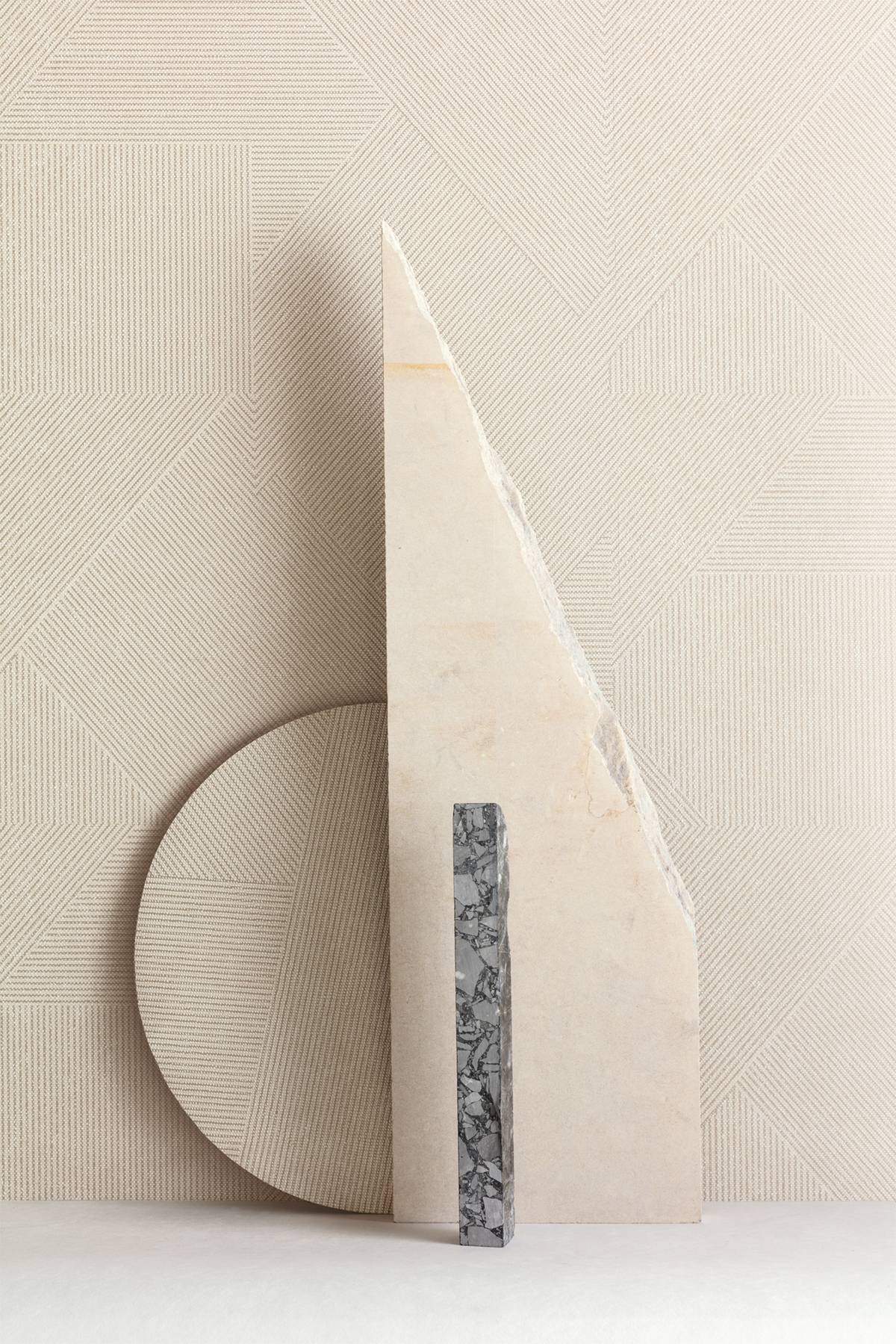 Papier peint Géométrie Expoxy beige cuivré - The Texture Book de Masureel | Réf. MAS-PRI401