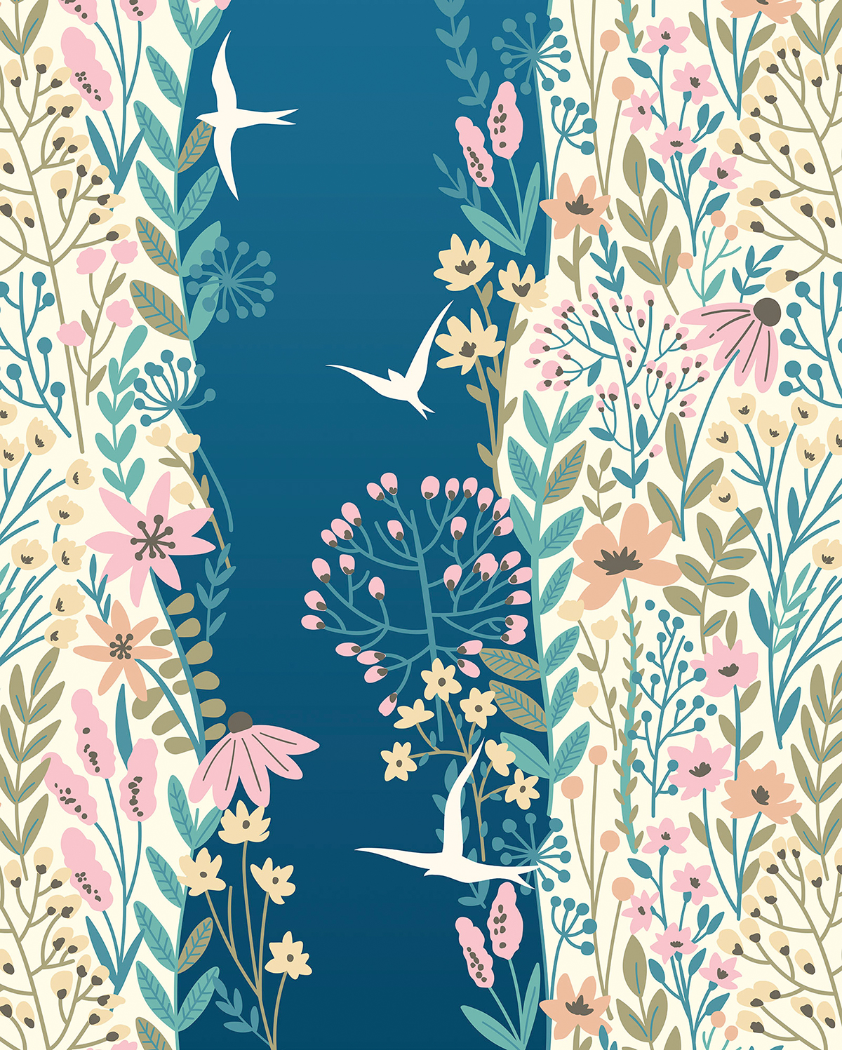 Papier peint panoramique Feuillage et Rivière Canyon of Dreams - Papier peint Komar Le Jardin