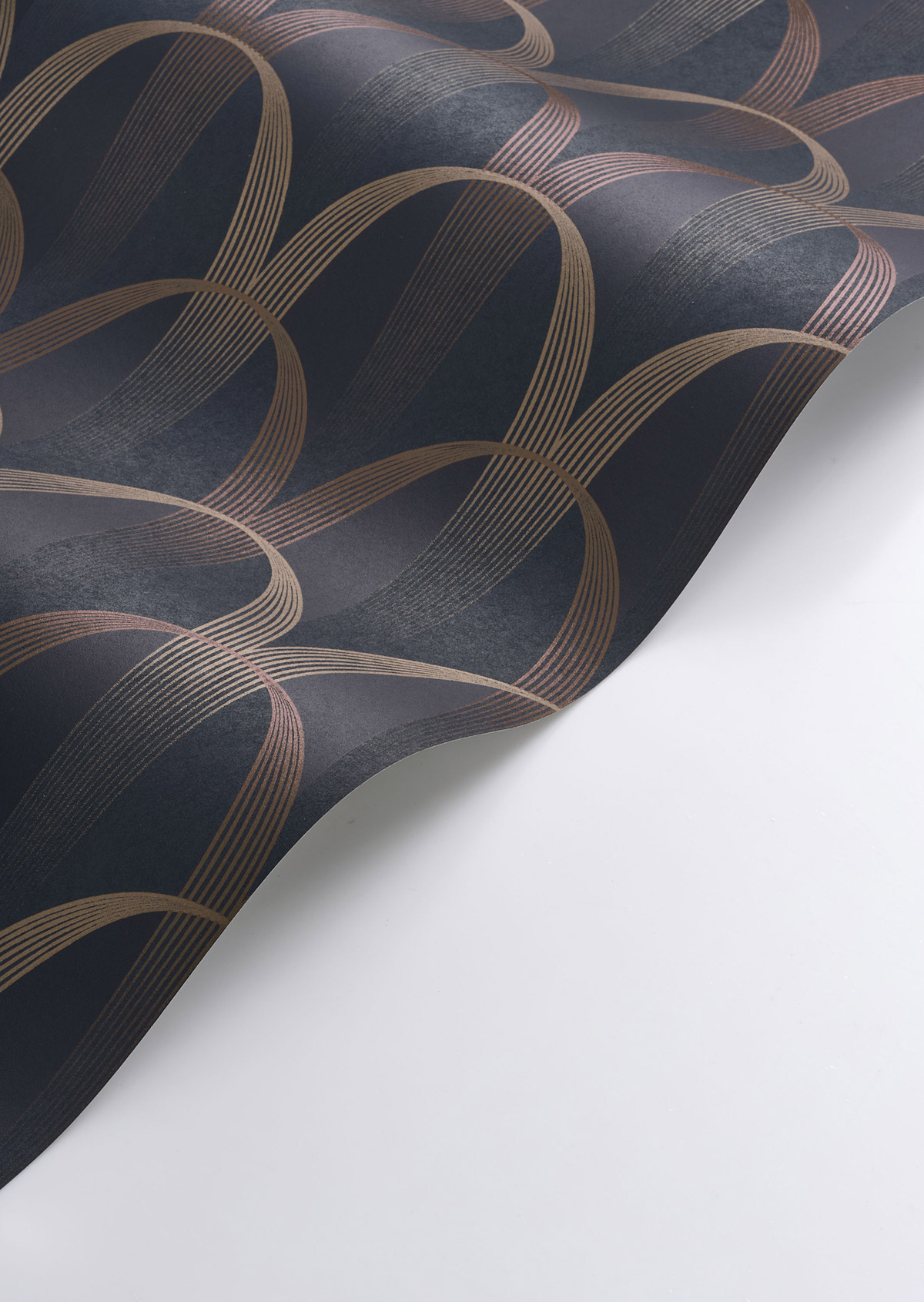 Papier peint Arche Entrée des Artistes terracotta irisé - Années Folles de Casadéco AMBV | Réf. ANFO201046810