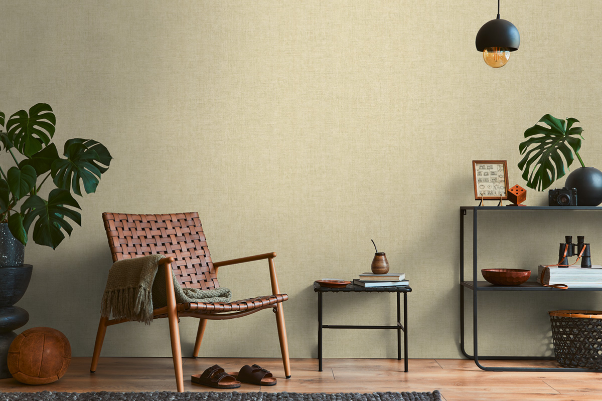 Papier peint Uni Tissage sable argenté - History of Art 2 d'AS Création | Réf. AS-790449