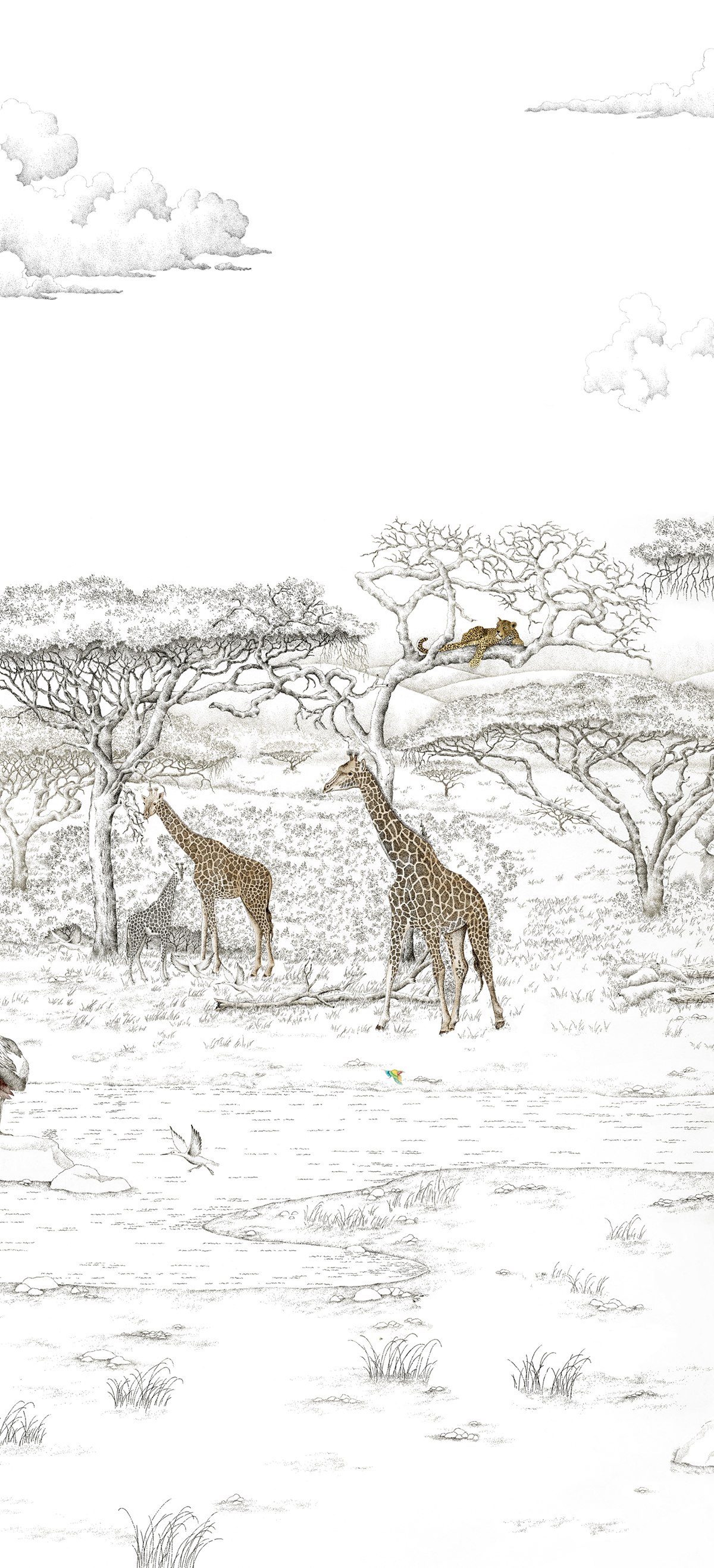 Papier peint panoramique Animaux Vallée du Rift Naturel B - 4/5/6 - Isidore Leroy