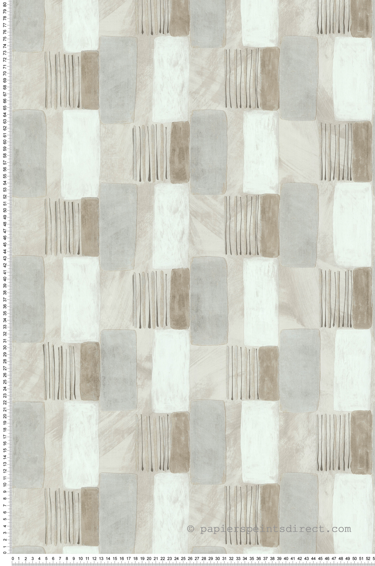 Papier peint Ethnique Patch beige et gris - Arty de Lutèce | Réf. LTC-51211307