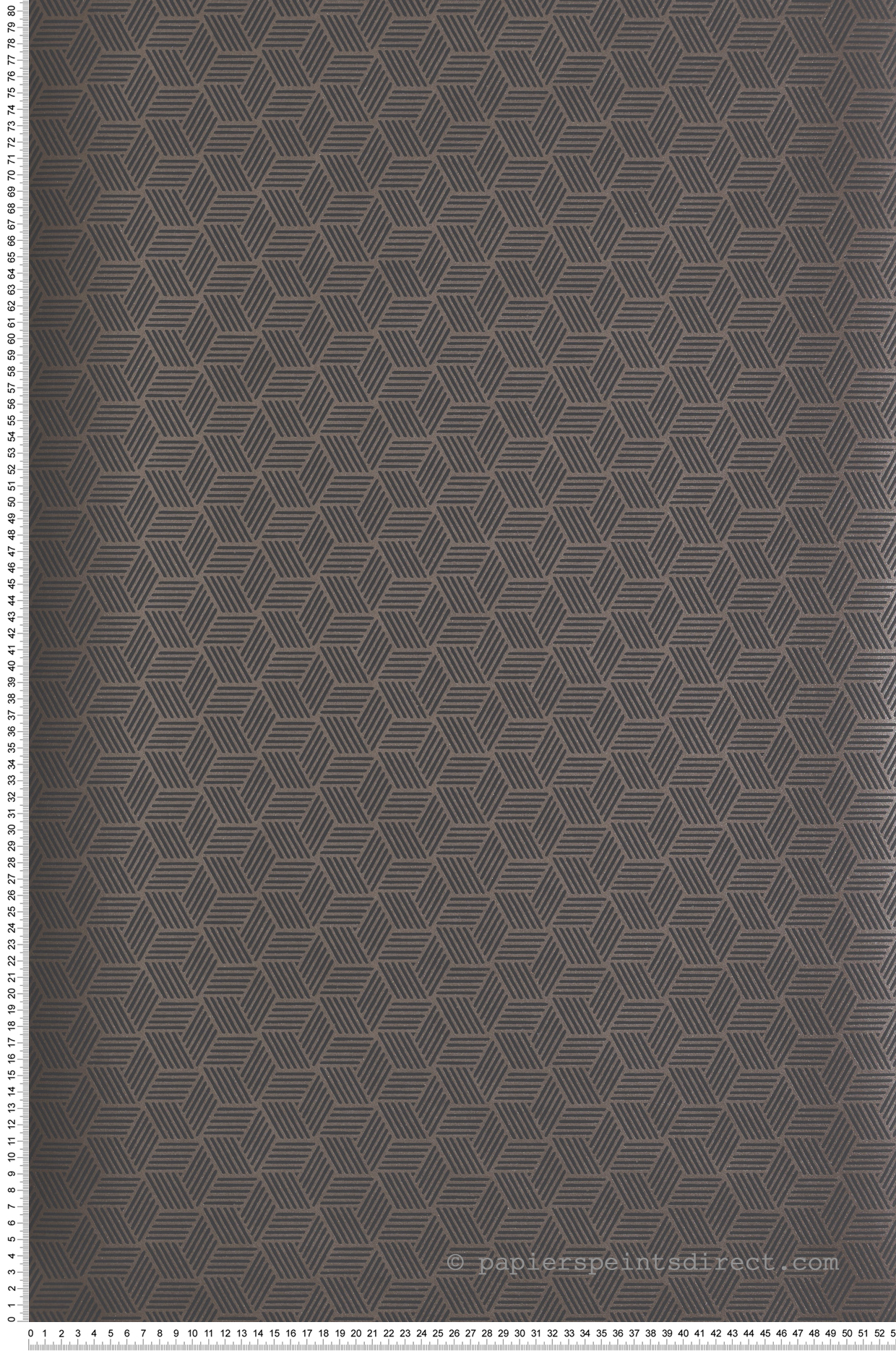 Papier peint Cube 3D Connexions Métallisé noir mordoré - Alchimie de Casadéco | Réf. ALMI89949917