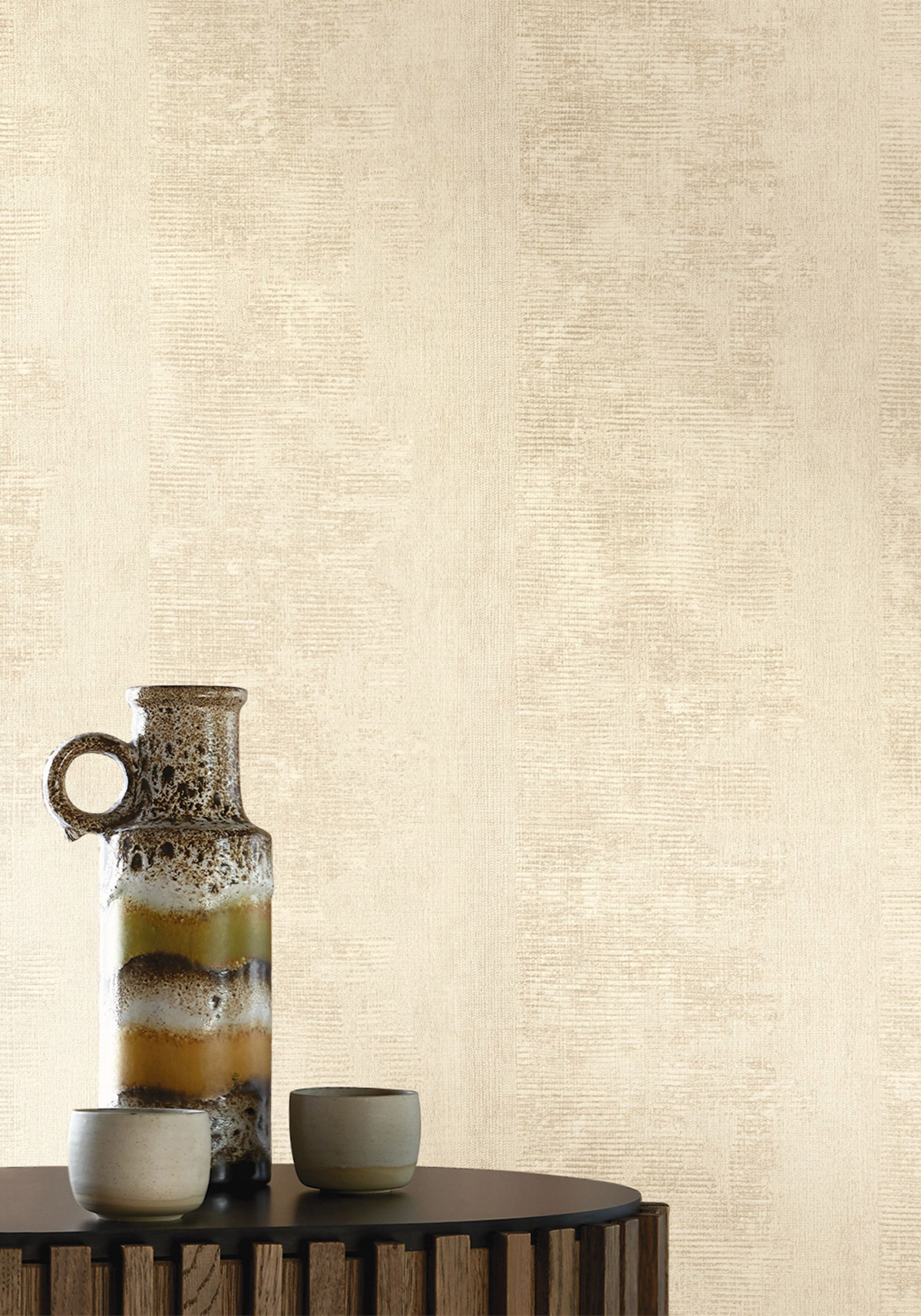 Papier peint Pierre Zumaia ivoire - Cérame de Casamance AMB2| Réf. CAS-76121834