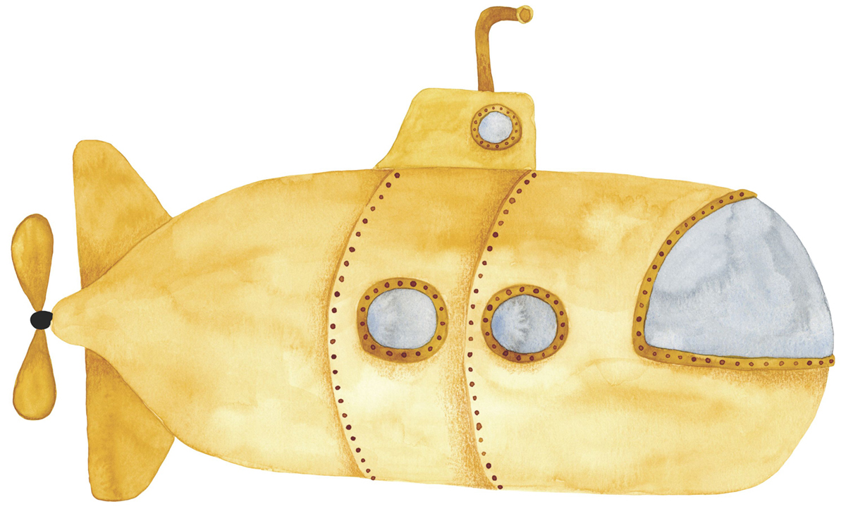 Papier peint pré-encollé Sous-Marin jaune - Once Upon A Time 2 de Casadéco | Réf. OUTD200992323