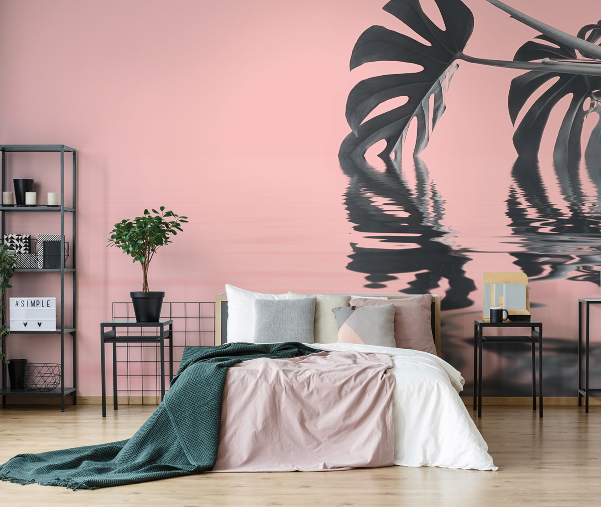 Papier peint panoramique Feuille Monstera Leaf Water 1 - Référence DD119781 - Intissé 200g/m2 - Standard 400 x 270