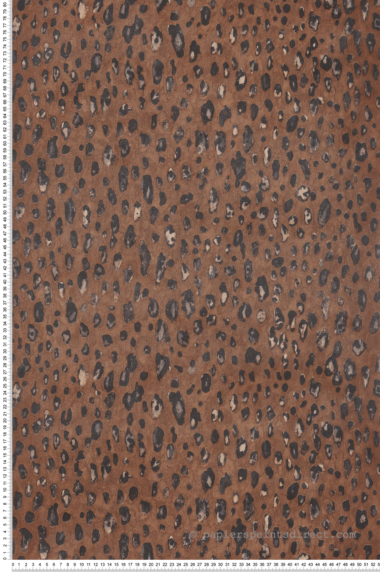 Papier peint Léopard Peau Tachetée noir marron - Sauvage 2 de Lutèce | Réf. LTC-G67760