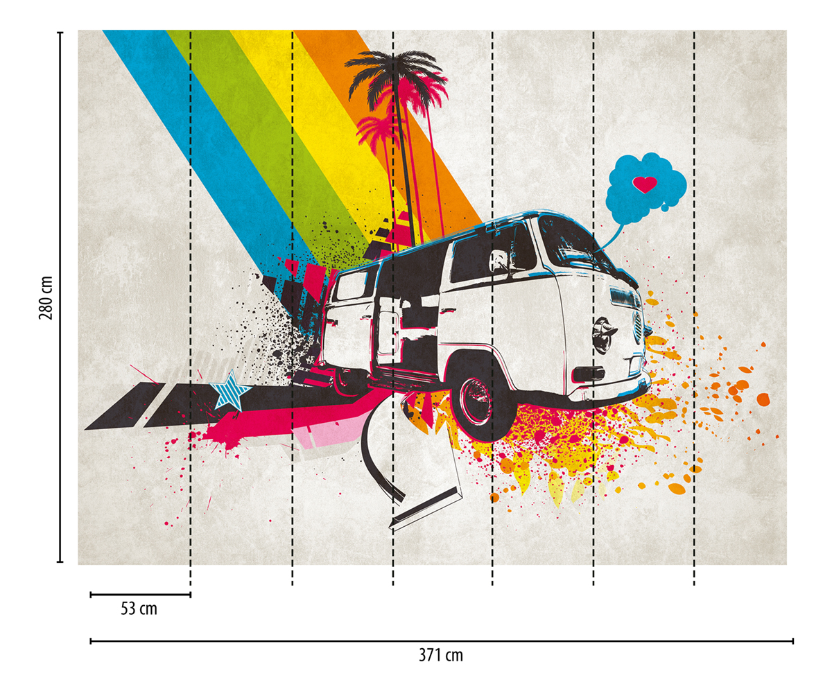 Papier peint panoramique Van Arc-en-Ciel - The Wall d'A.S. Création | Réf. AS-383021