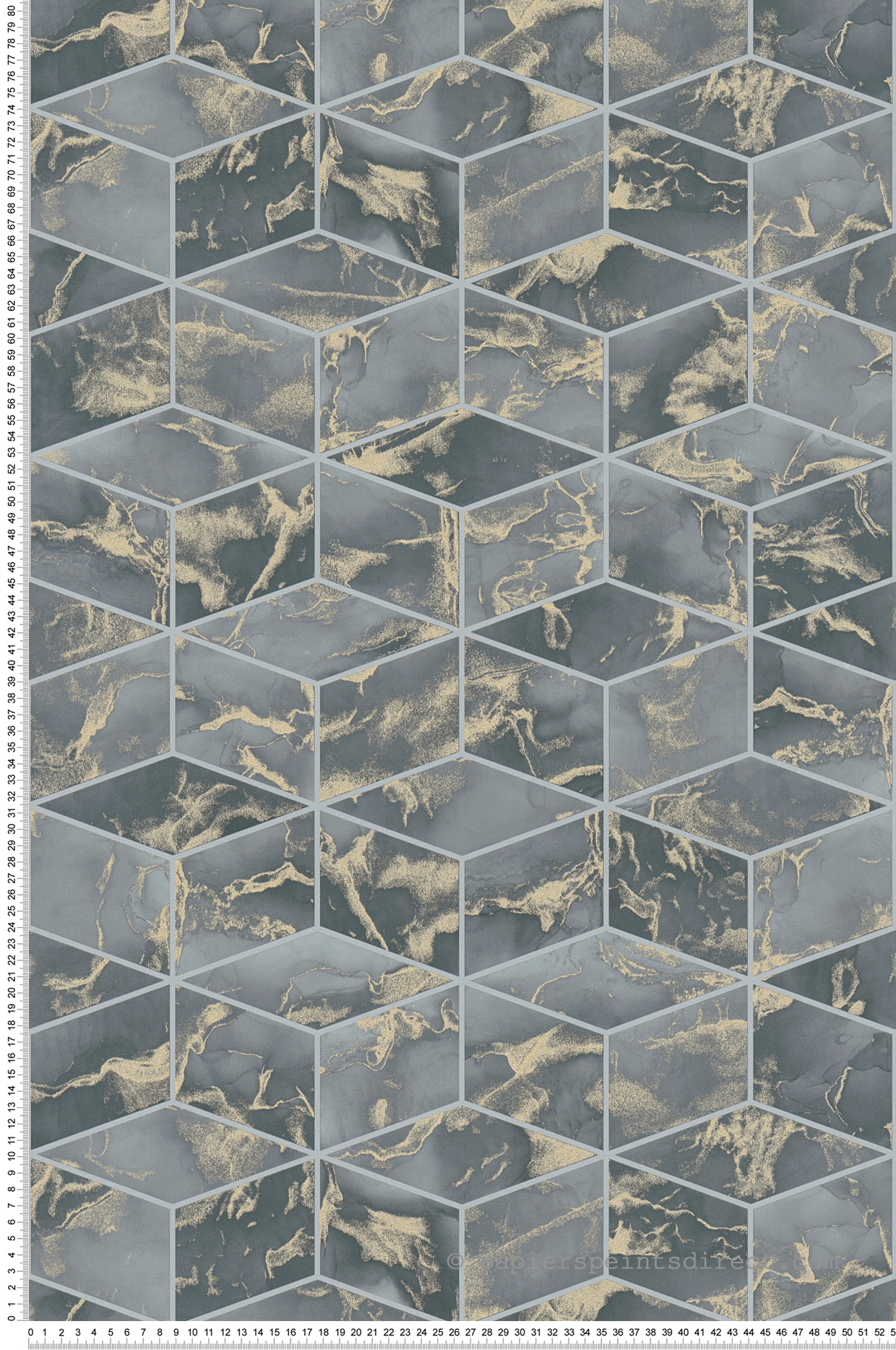 Papier peint Cube Marbre bleu-gris - Metropolitan Stories 2 d'AS Création | Réf. SP15503
