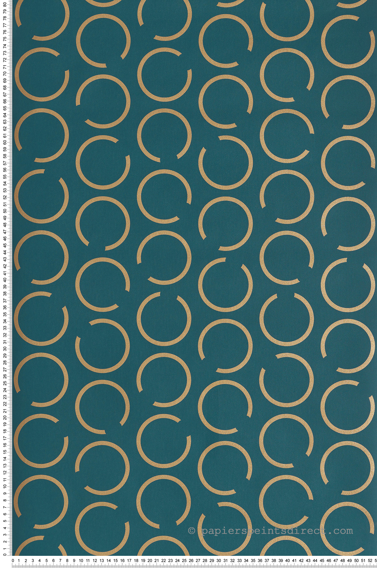 Papier peint Demi Cercle Design Around the Clock canard et doré - Around de Casélio | Réf. ARN102906025