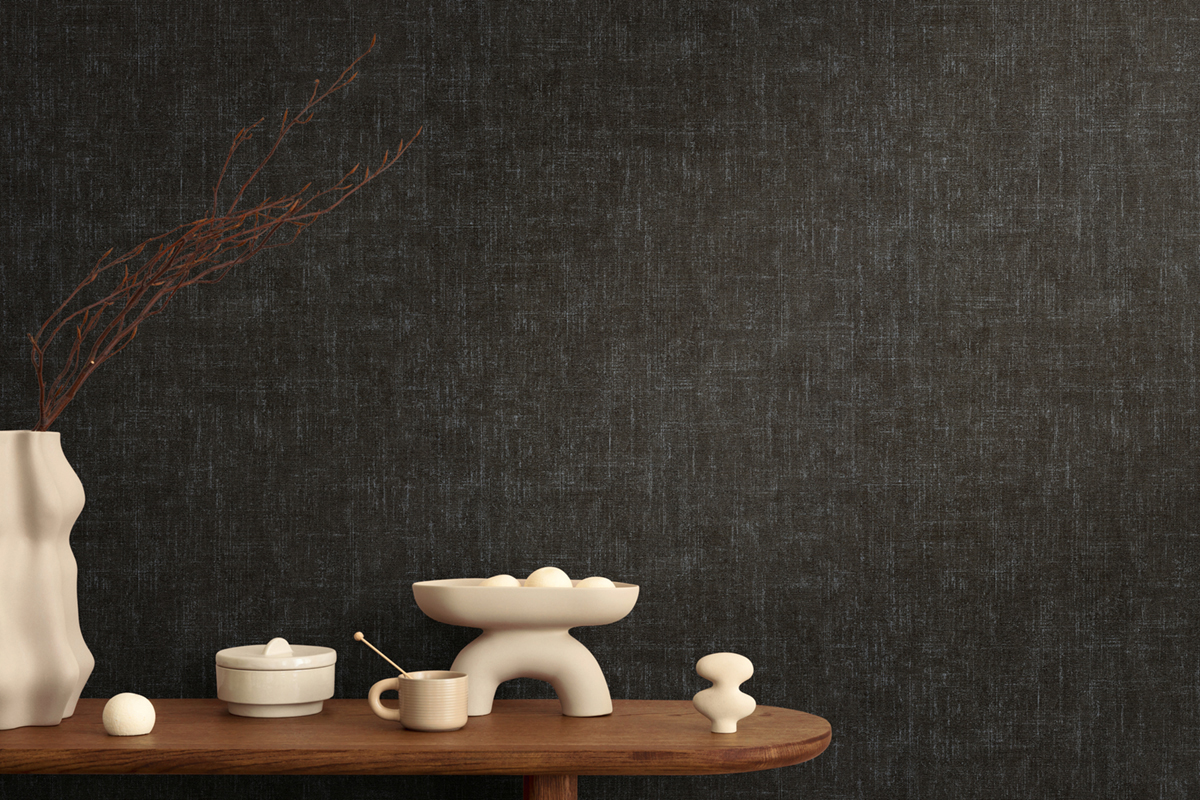 Papier peint Uni Béton noir argenté - Cosmoliving d'A.S. Création | Réf. AS-791105