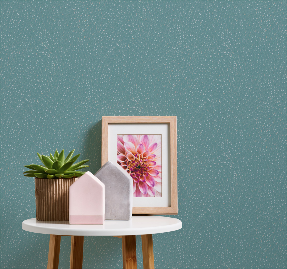 Papier peint Semis Feuillage bleu vert turquoise - Soline de Lutèce | Réf. LTC-51250624