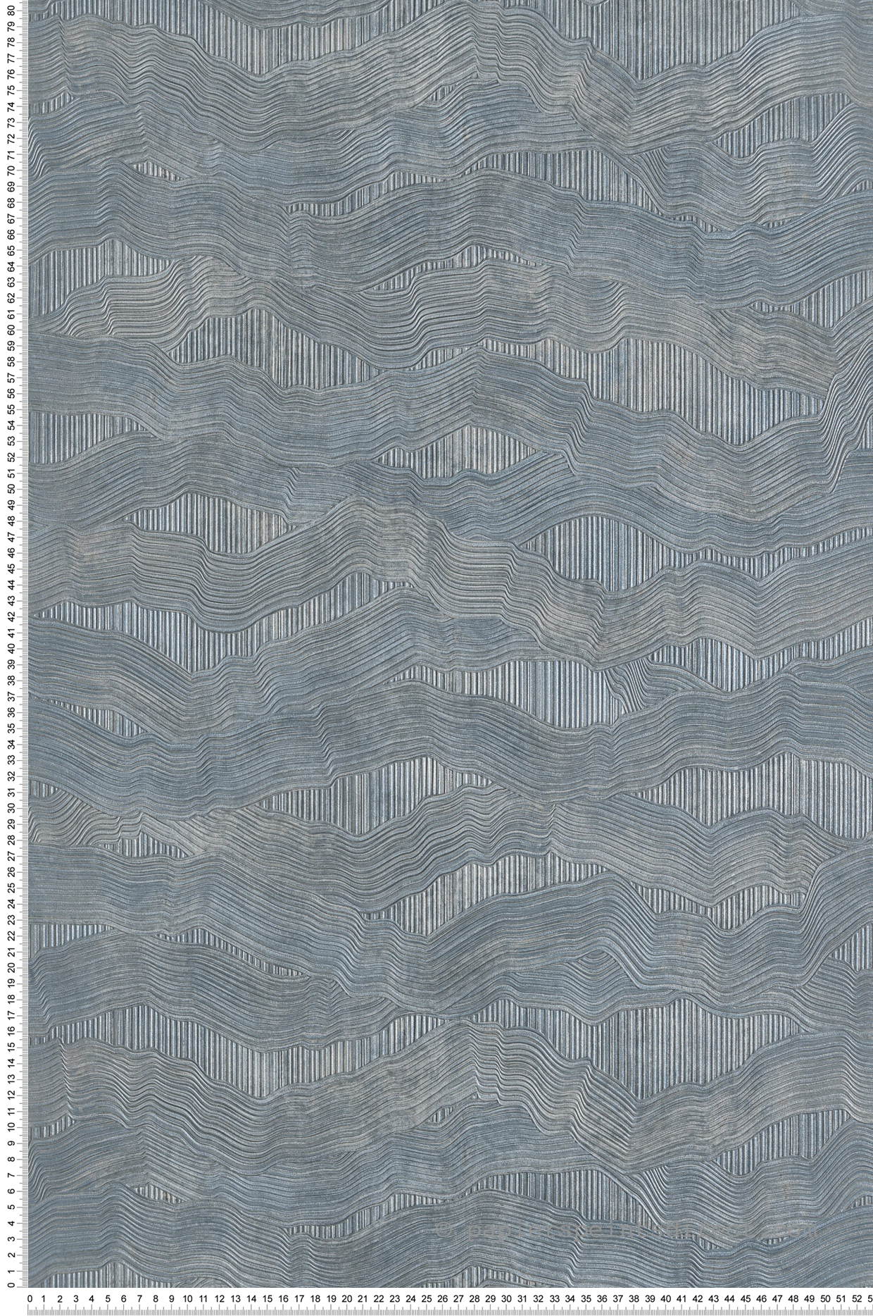 Papier peint Vagues Ondulé Nacré bleu gris - Architexture de Montecolino | Réf. MC-AZ57740
