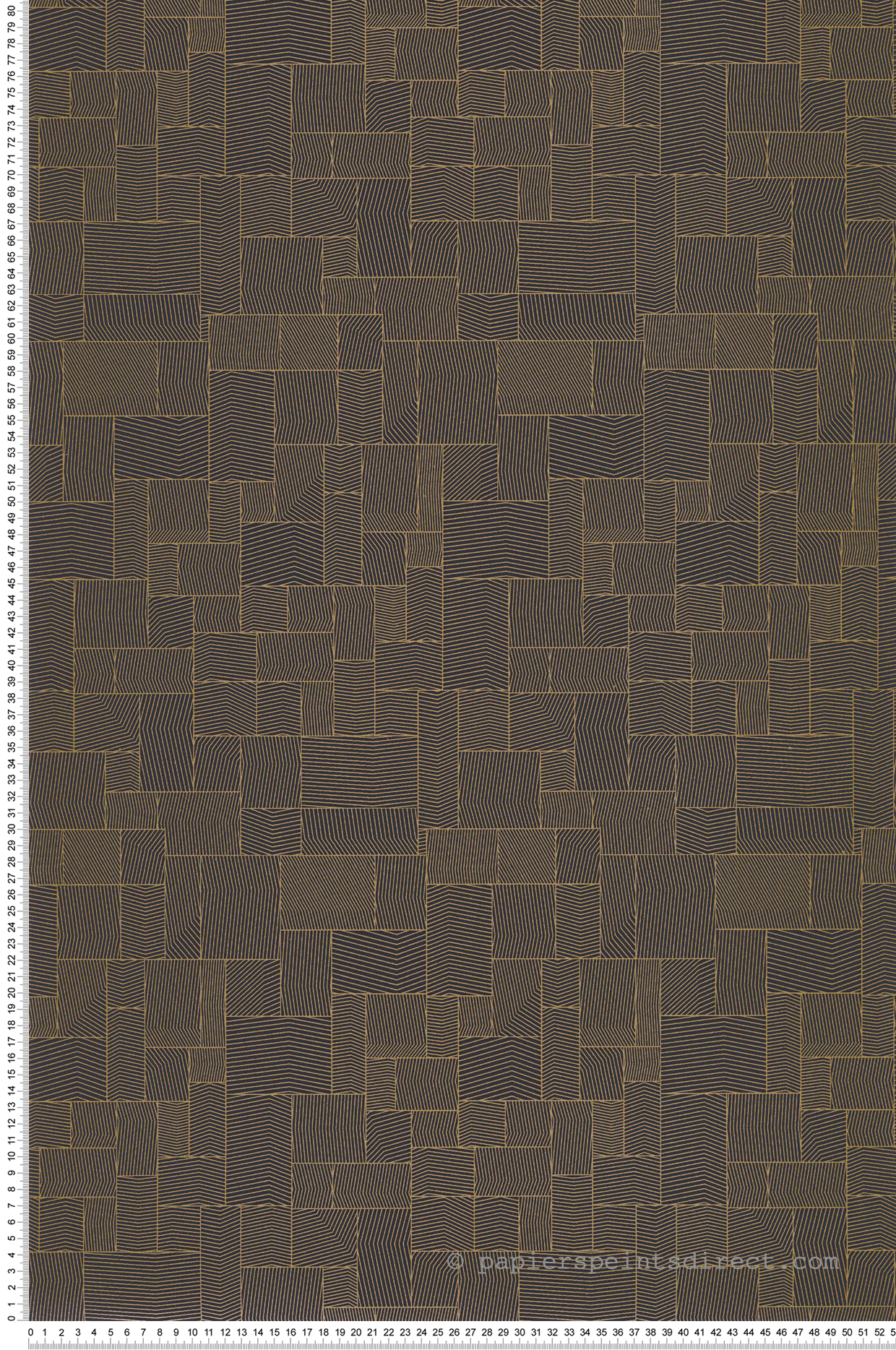 Papier peint Kensai noir doré - Kyoto de Casadéco | Réf. KYTO88769927