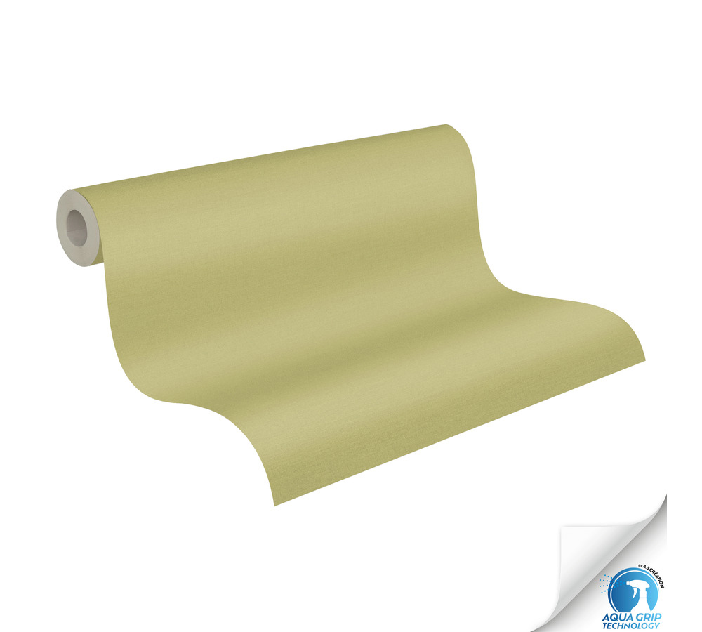 Papier peint préencollé Uni Around vert pistache - Designdrop d'A.S. Création ROLL | Réf. AS-784993