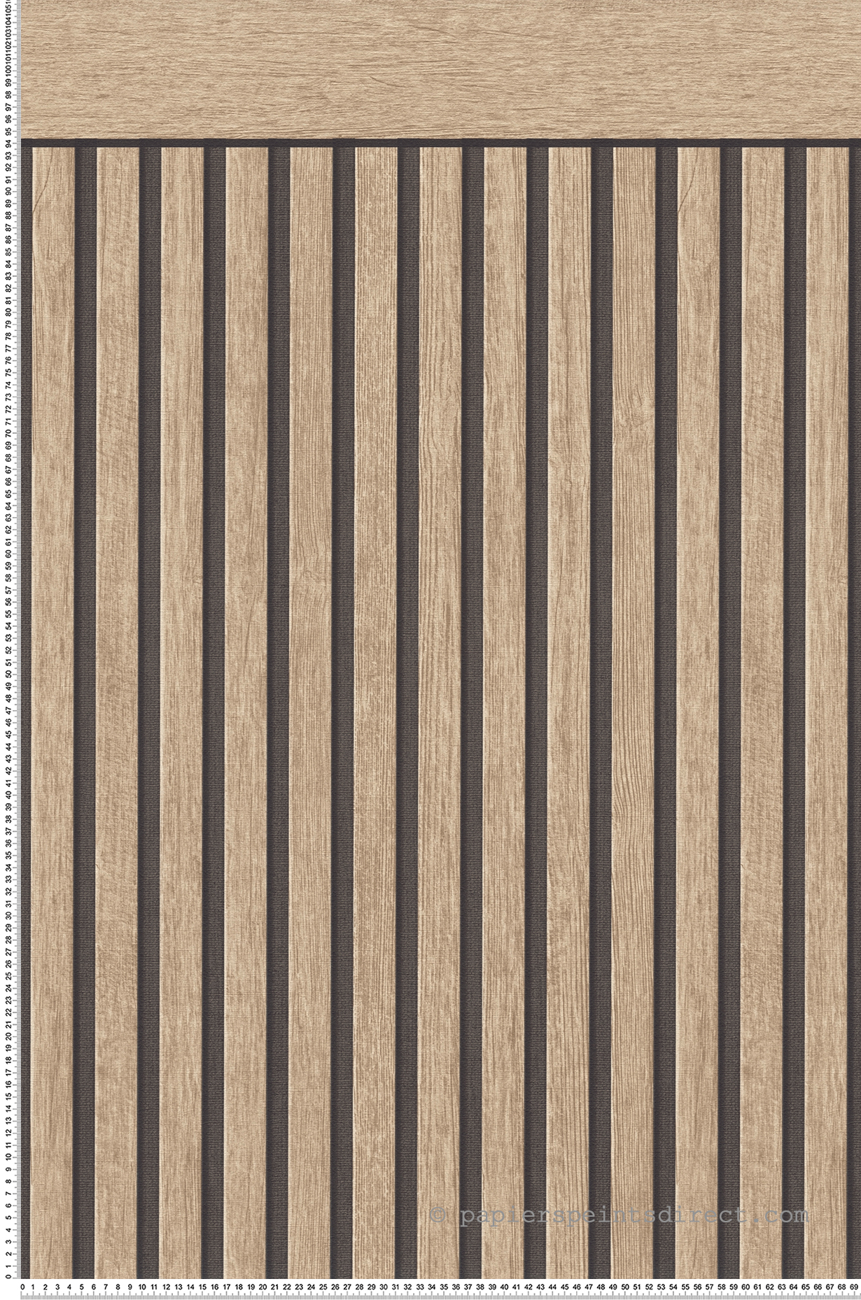 Papier peint Soubassement Tasseau Bois chêne clair - Wallpanel d'A.S. Création | Réf. AS-397441