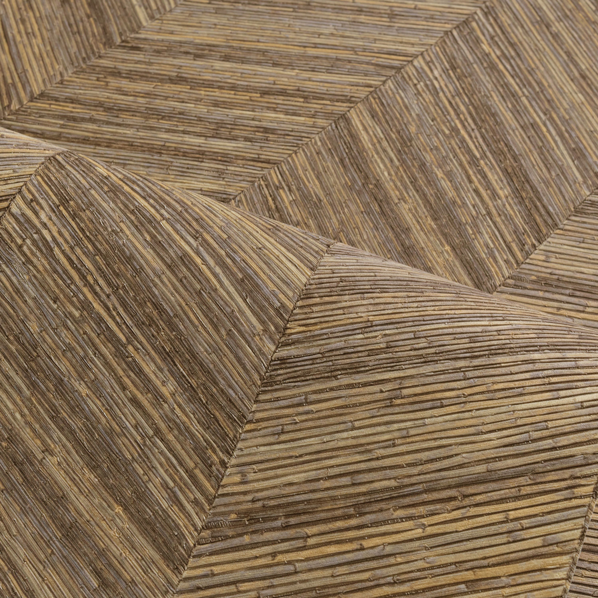 Papier peint Chevron Bois Ocotea sepia - Végétal de Casamance AMBV | Réf. CAS-75371018