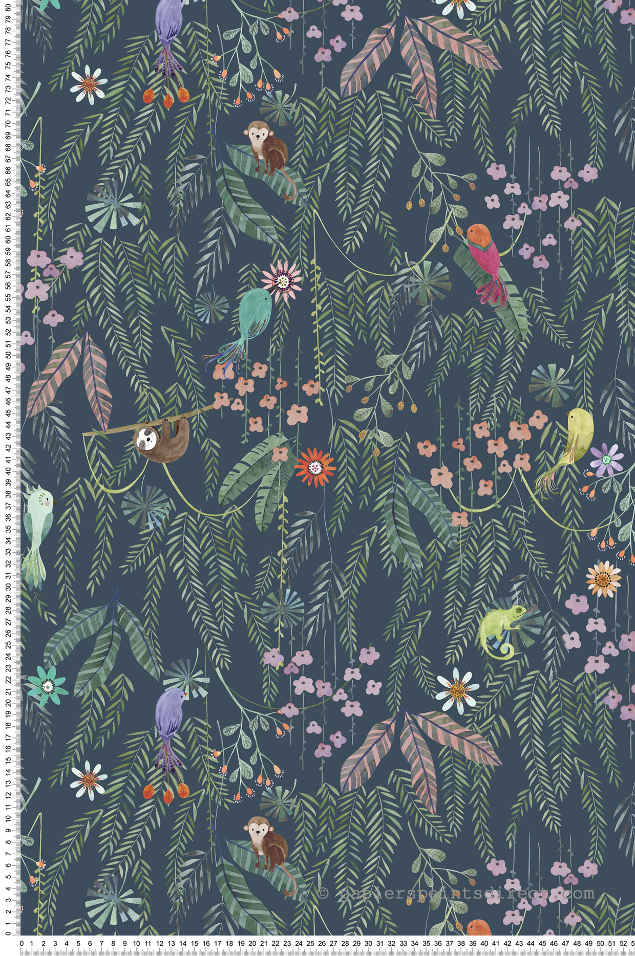 Papier peint Jungle Tropical Forest multicolore encre - Once Upon A Time 2 de Casadéco | Réf. OUTD200756909