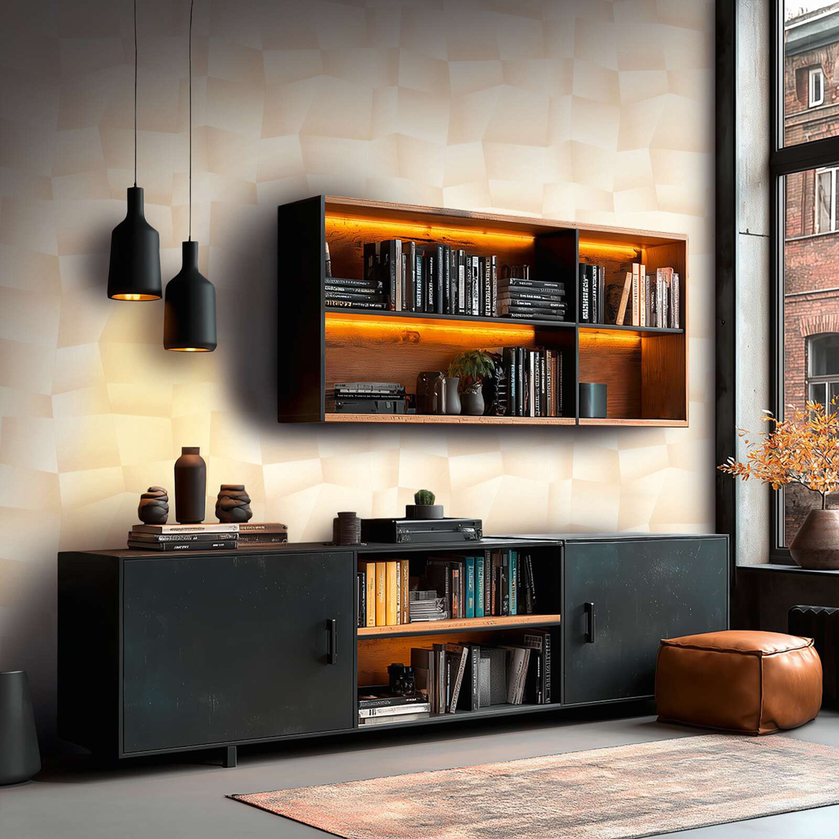 Papier peint Panneaux Géométriques Métal beige - Vibes & Styles d'A.S. Création AMB2| Réf. AS-791974