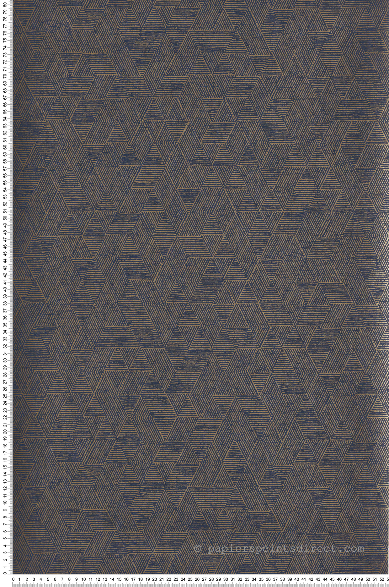 Papier peint Géométrique Josef marine - Printemps Viennois de Casamance | Réf. CAS-74812360