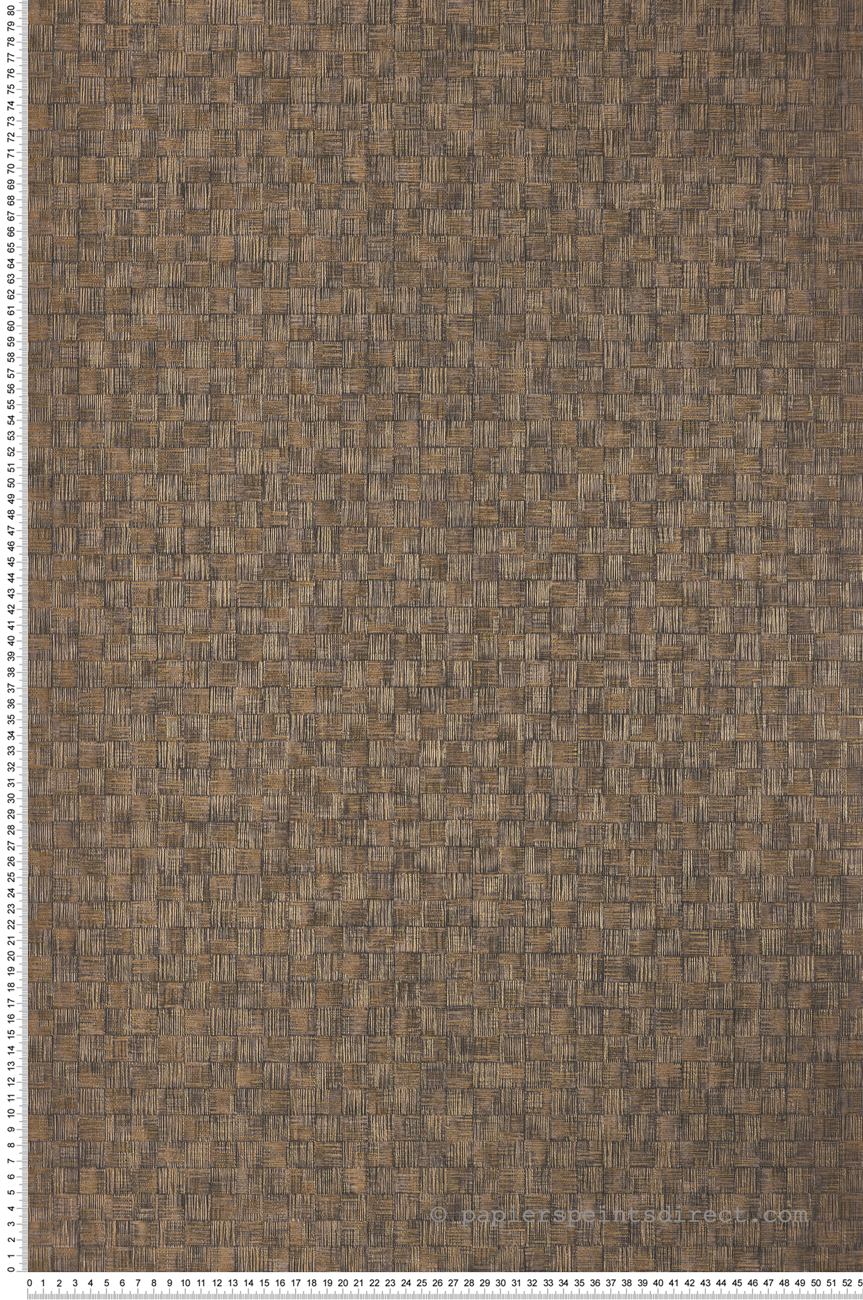 Papier peint Géométrique Damier marron et doré - Gingko de Casadéco | Réf. GINK86251616