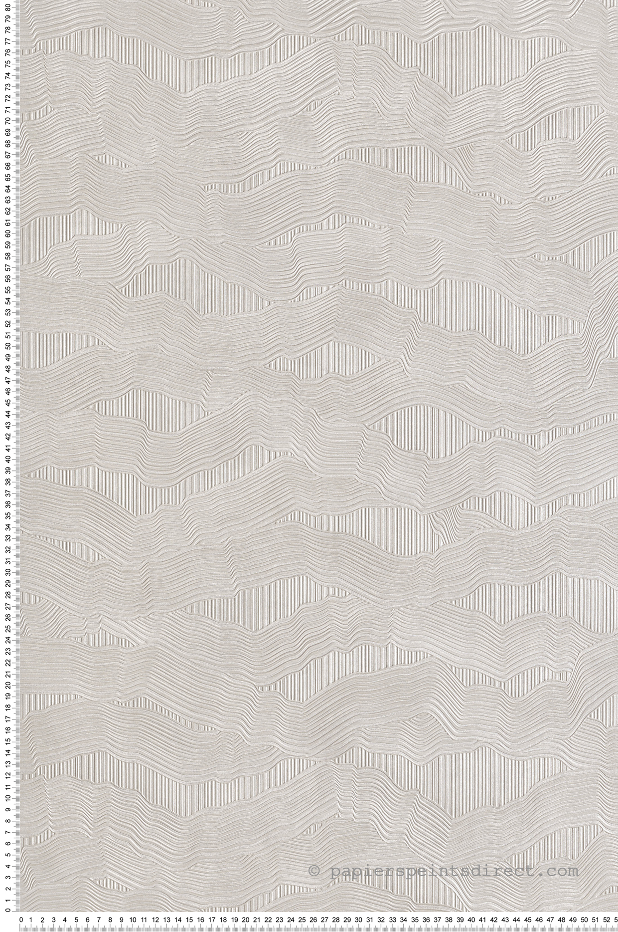 Papier peint Vagues Ondulé Nacré blanc cassé - Architexture de Montecolino | Réf. MC-AZ57743