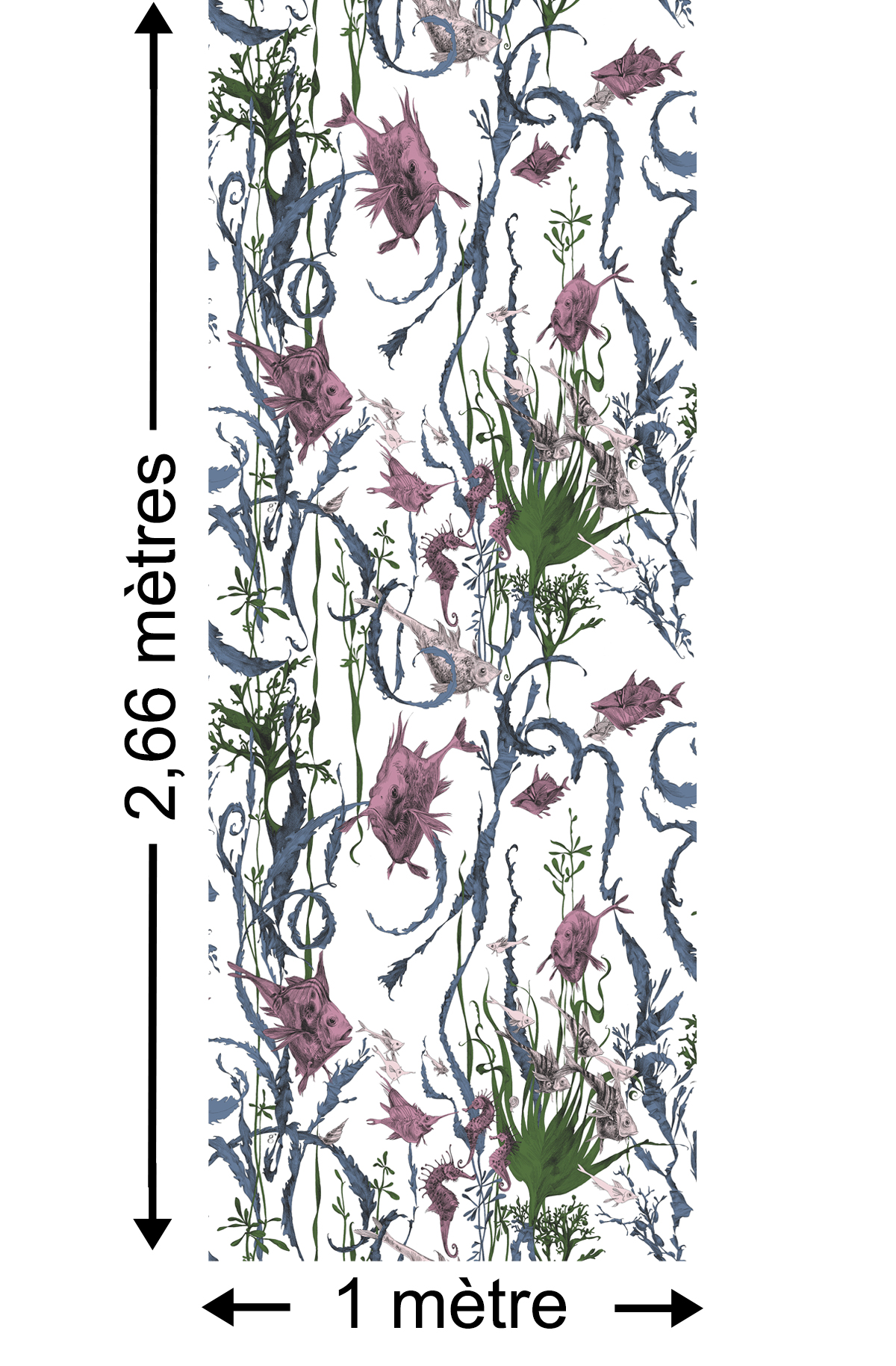 Papier peint Jardin Marin Rose - Collection Catherine Gran de Edmond Petit