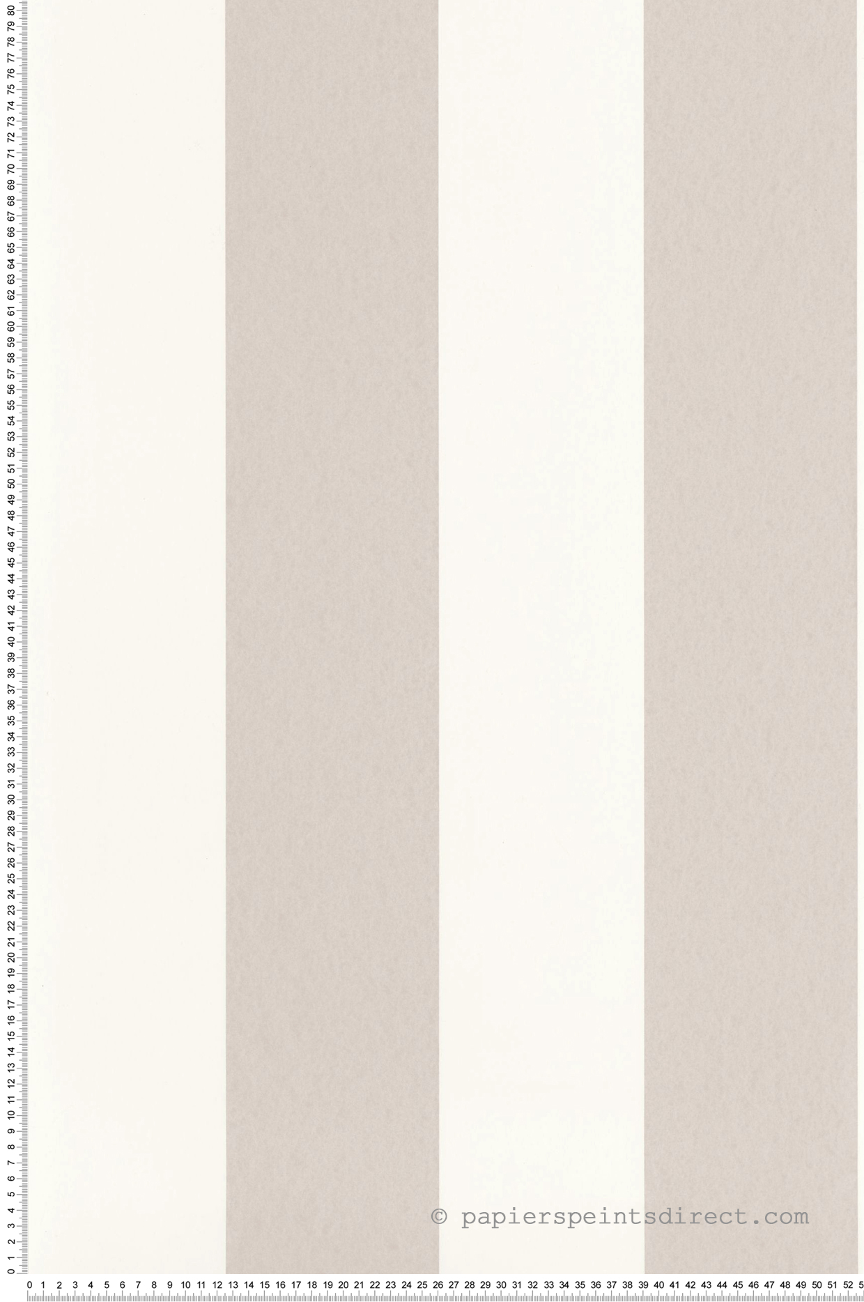 Papier peint Grande Rayure Bruges taupe - Les Rayures de Casadéco | Réf. RAYS88011643
