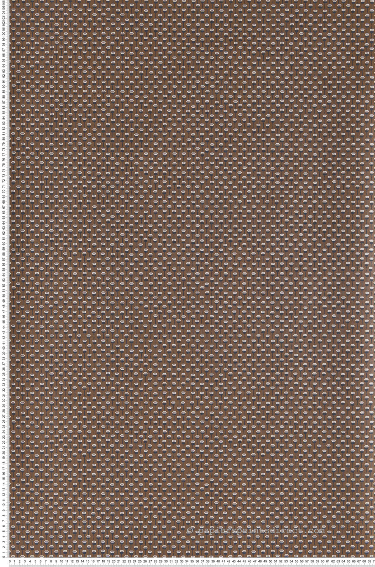 Papier peint motifs Chic Montjoie Tabac - Misura de Casamance | Réf. CAS-74460612