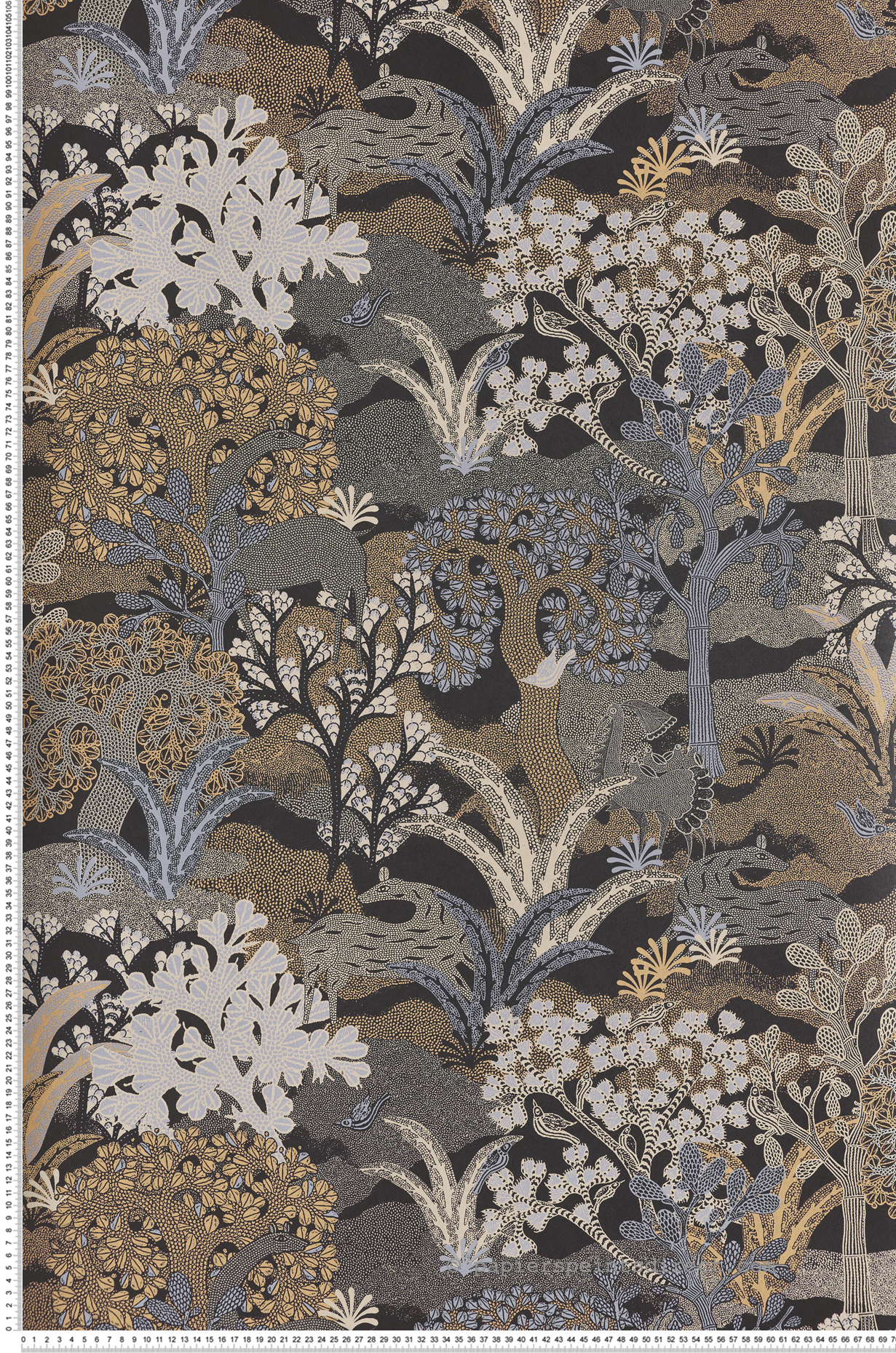 Papier peint Nature Ethnique Fabulo beige gris irisé - Amazone de Masureel | Réf. MAS-ZON506