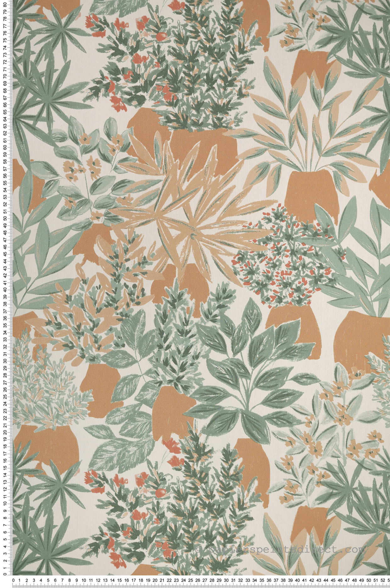 Papier peint Plante Thalie sable vert - Danae de Casélio | Réf. DAE103631073