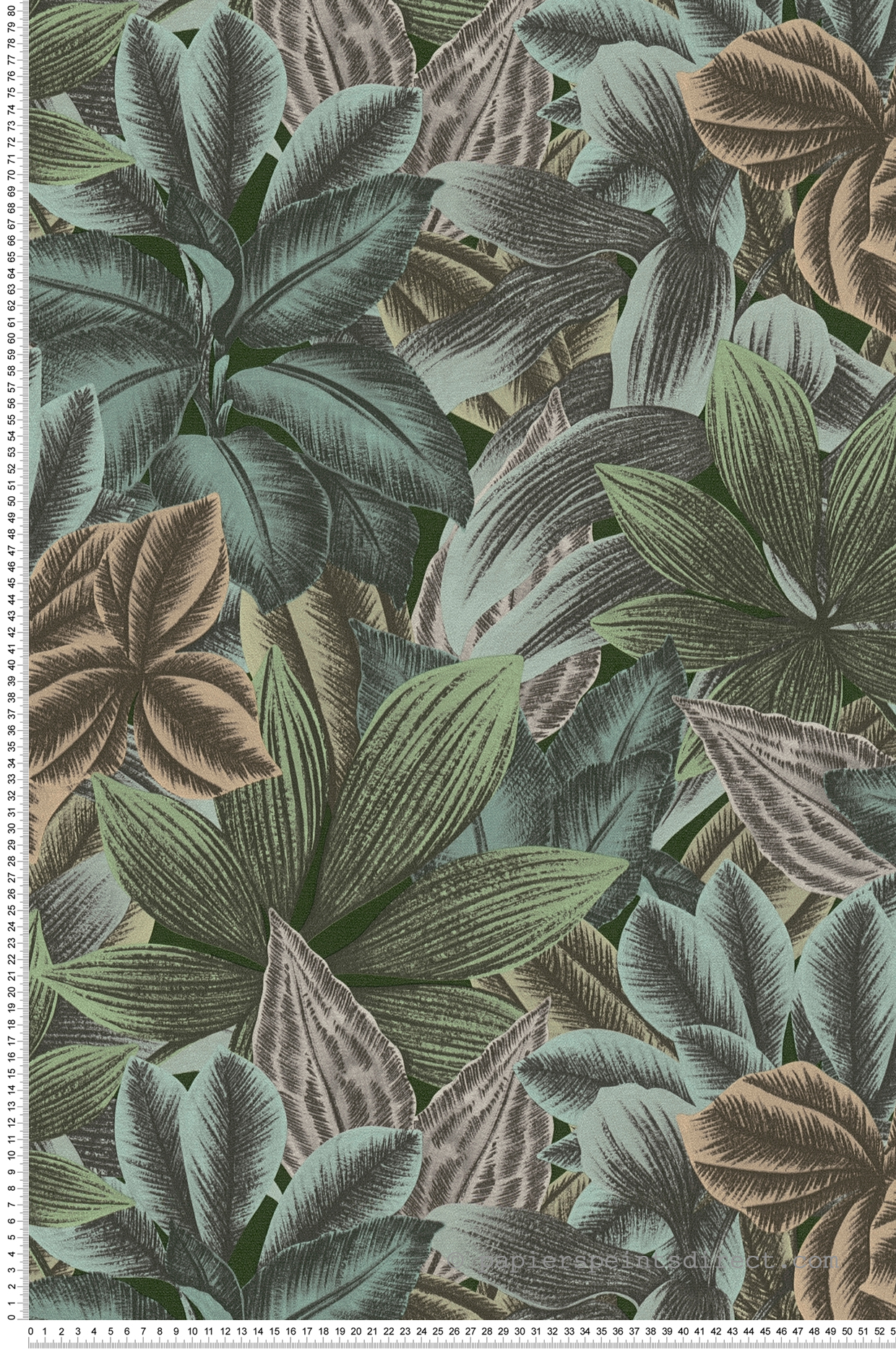 Papier peint Tropical Feuille Léa vert pastel - Metropolitan Stories 3 d'A.S. Création | Réf. AS-392223