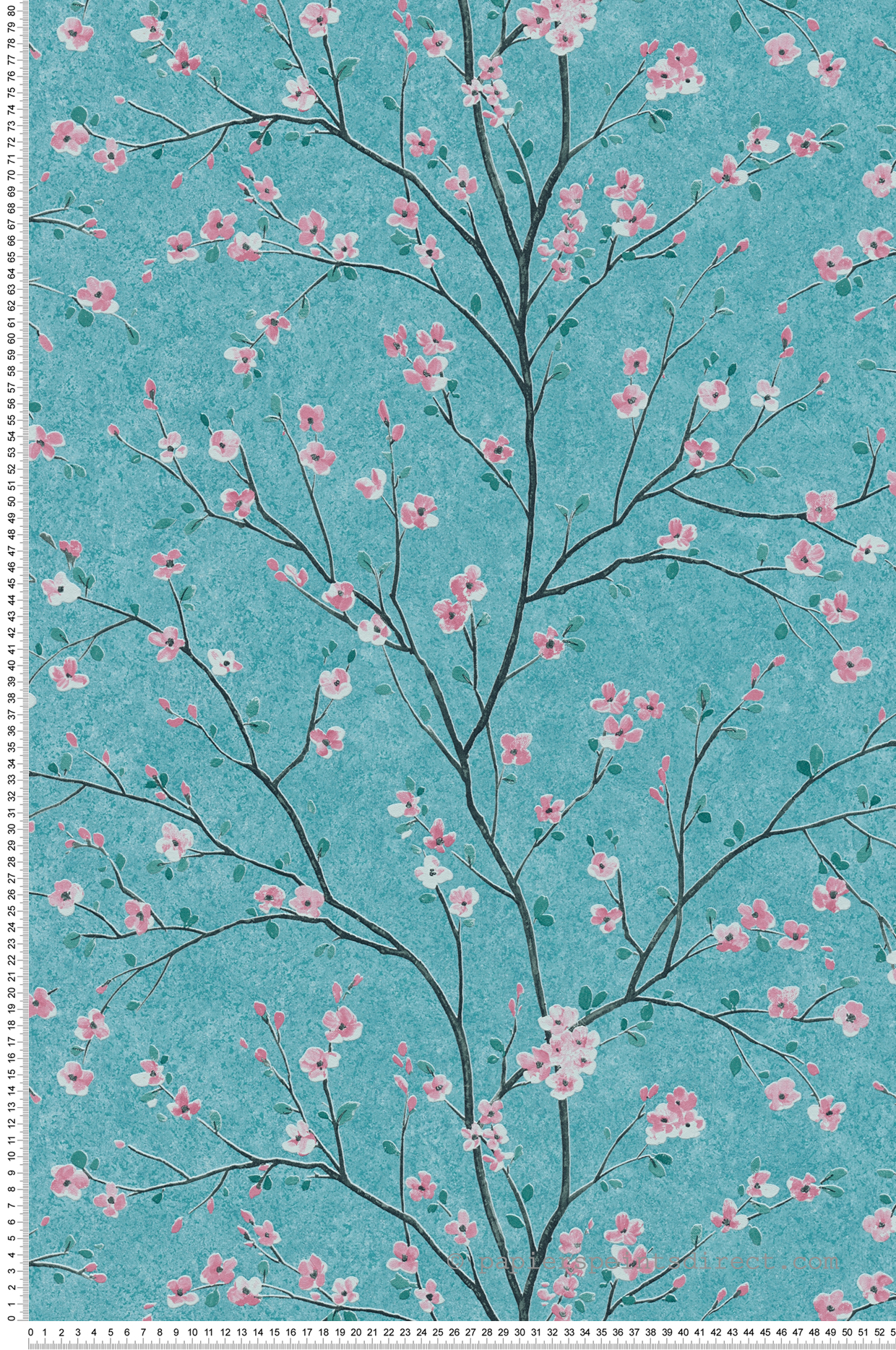 Papier peint Fleurs Cerisier bleu turquoise - Metropolitan Stories 2 d'AS Création | Réf. SP15561