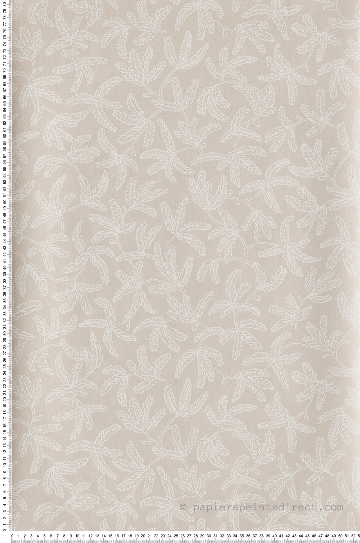 Papier peint feuillage Cocoon beige - Hygge de Casélio | HYG100571421