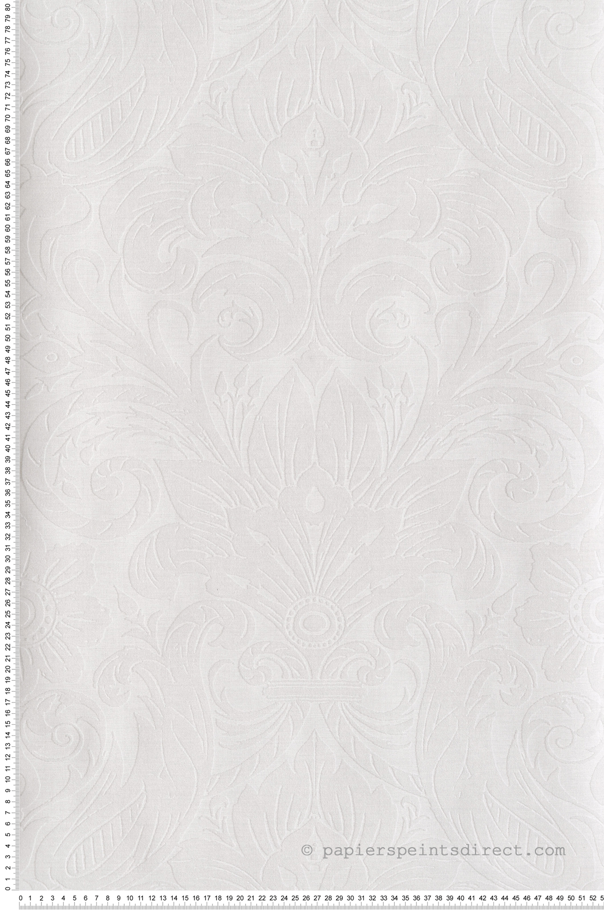 Papier peint Médaillon Floral Velours écru - The Wall Llewelyn-Bowen de Lutèce | Réf. LTC-LB25172