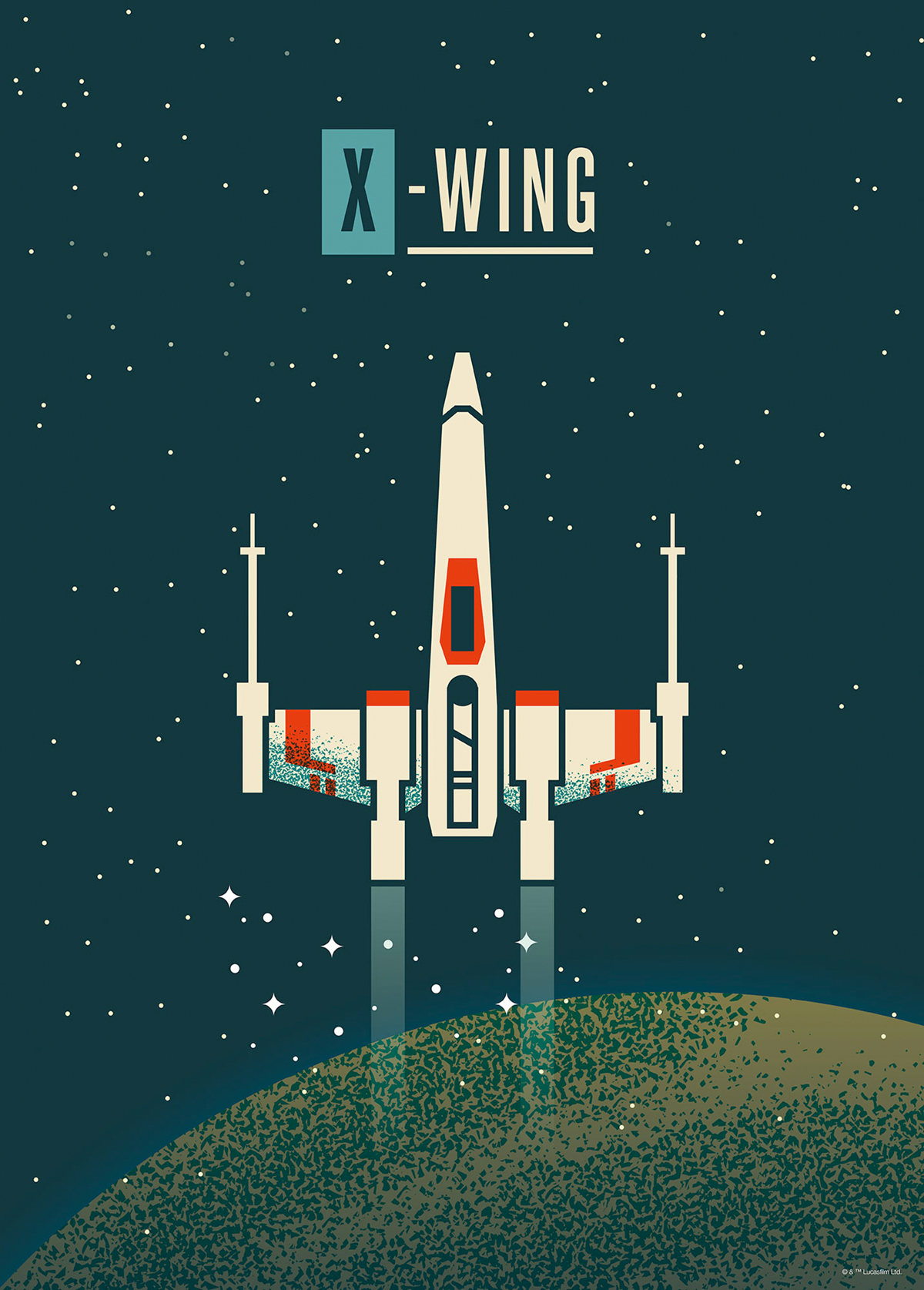 Affiche X-Wing Star Wars - Affiche décorative Komar Into Wonderland