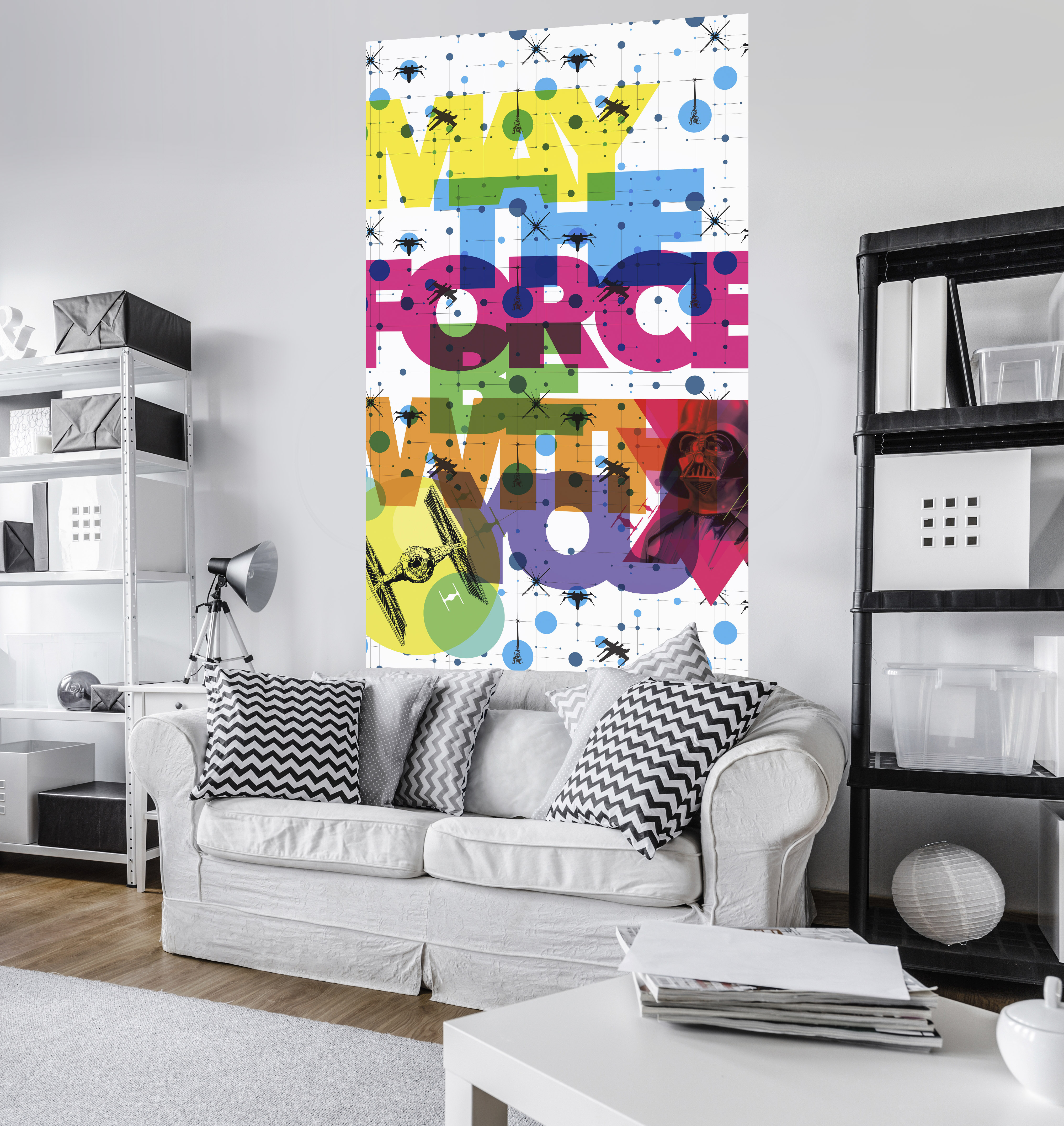 Star Wars Pop Neon Geometrics Vader- Papier peint XXL Komar