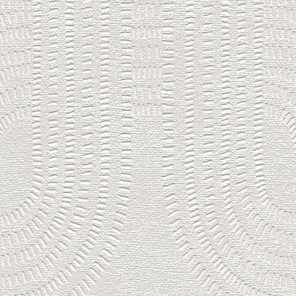 Papier peint Maille Art Déco gris clair nacré - French Affair d'A.S. Création ZOOM | Réf. AS-399372