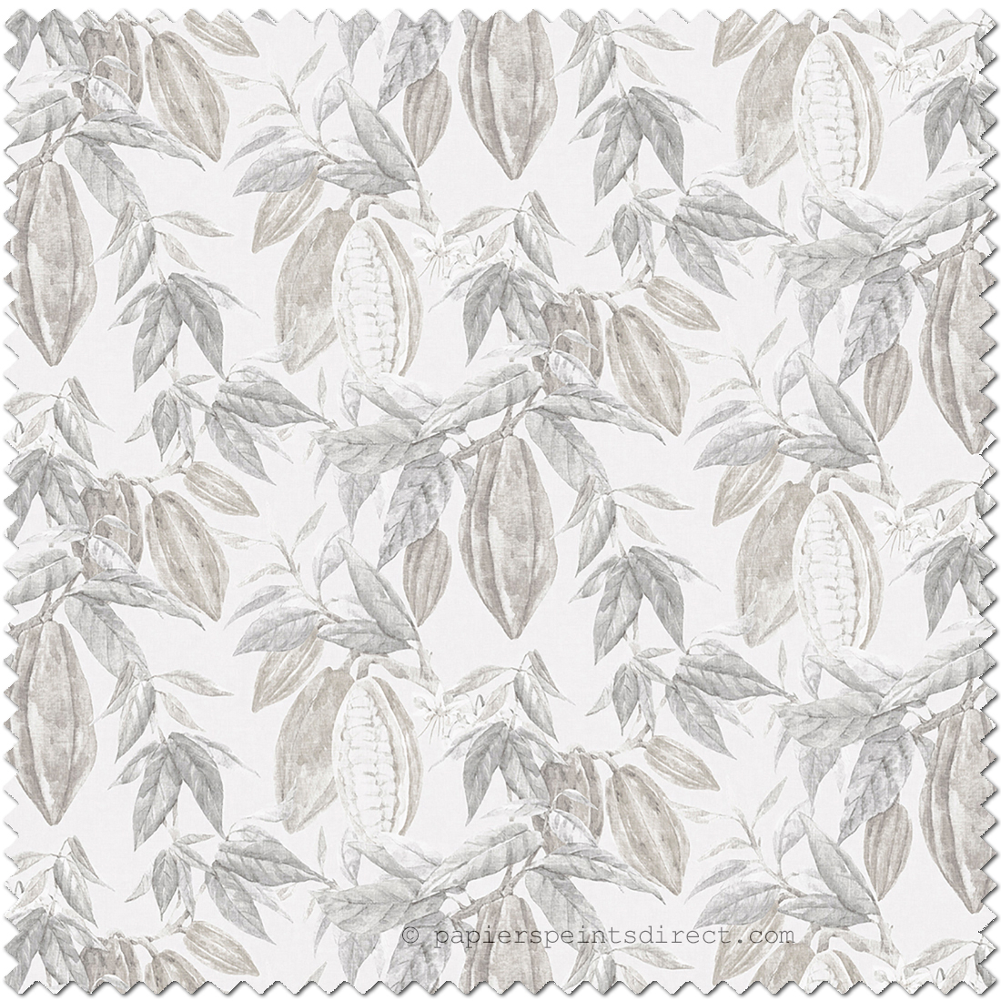 Tissu Cacao Fève Gris - Fidji de Lutèce | Réf. LTC-8520-1
