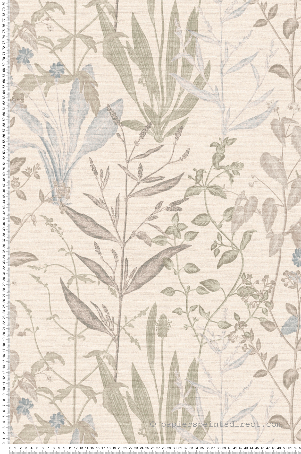 Papier peint Botanique Aquarelle Herbes beige - Vibes & Styles d'A.S. Création | Réf. AS-790091